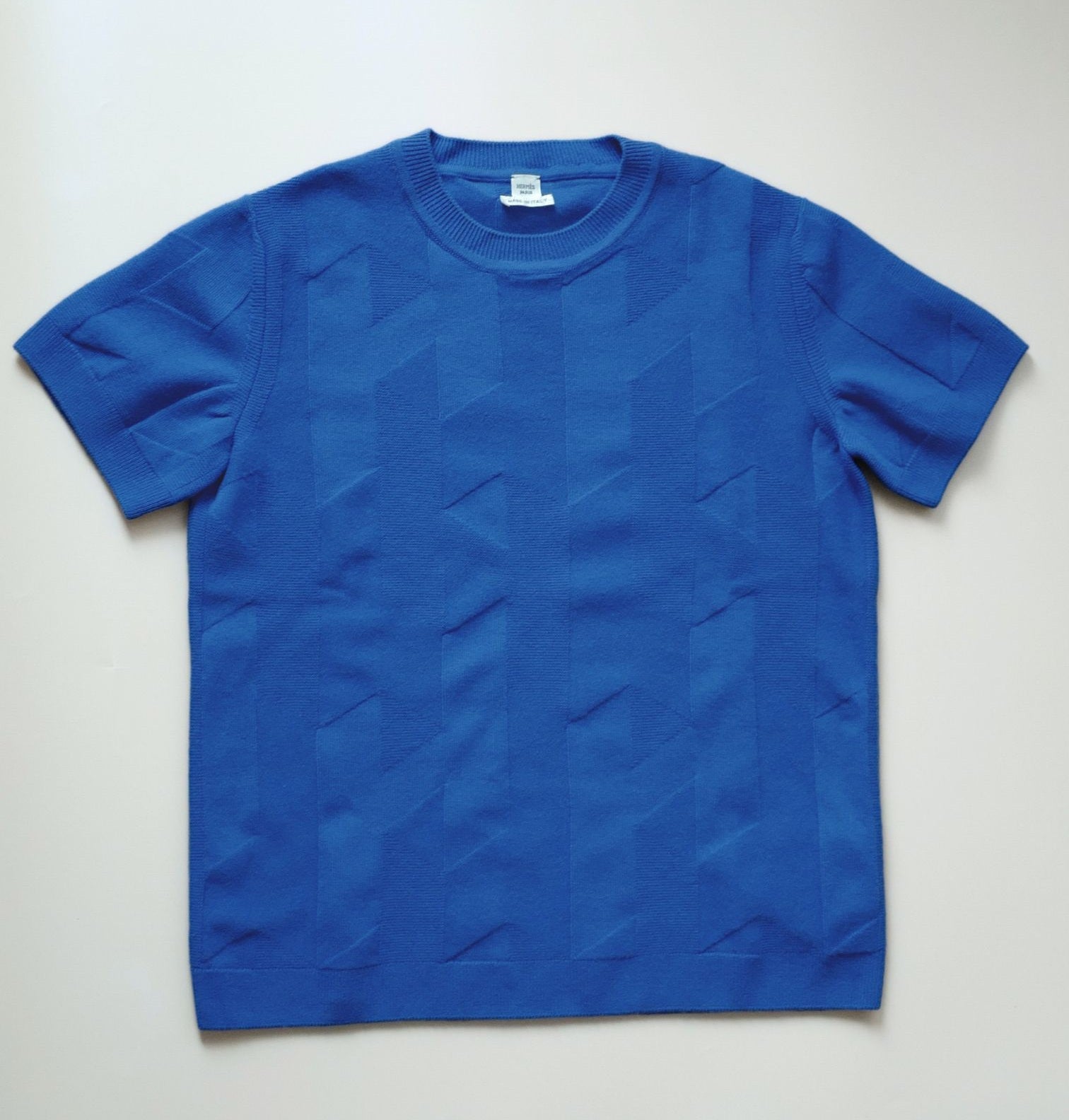 Hermès Pull Manches Longues Bleu Payne Size 38