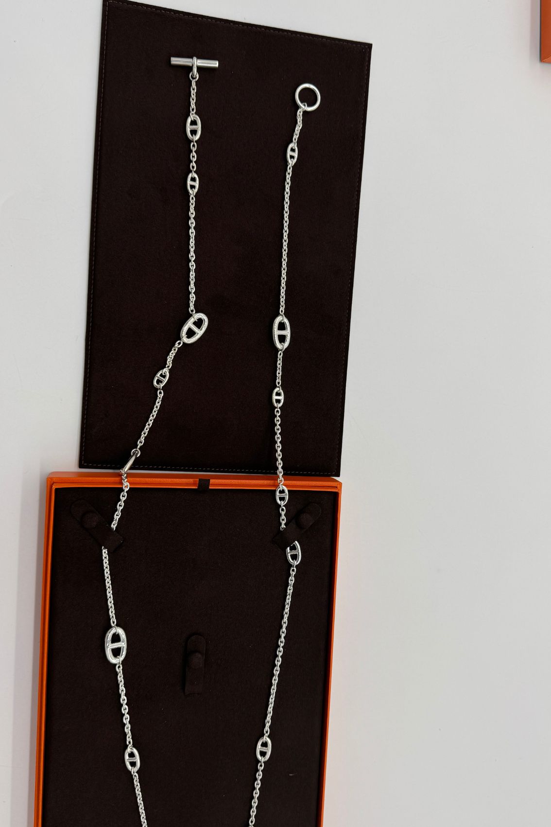 Hermès Farandole Long Necklace 120 Sterling Silver