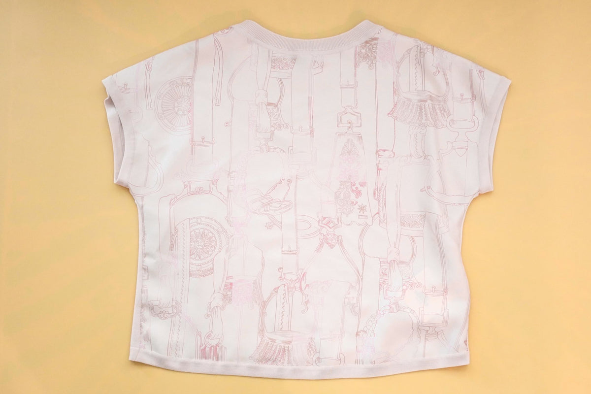 Hermès "Etriers Remix" Short Sleeveless Sweater Pullover Rose Petale Size 36