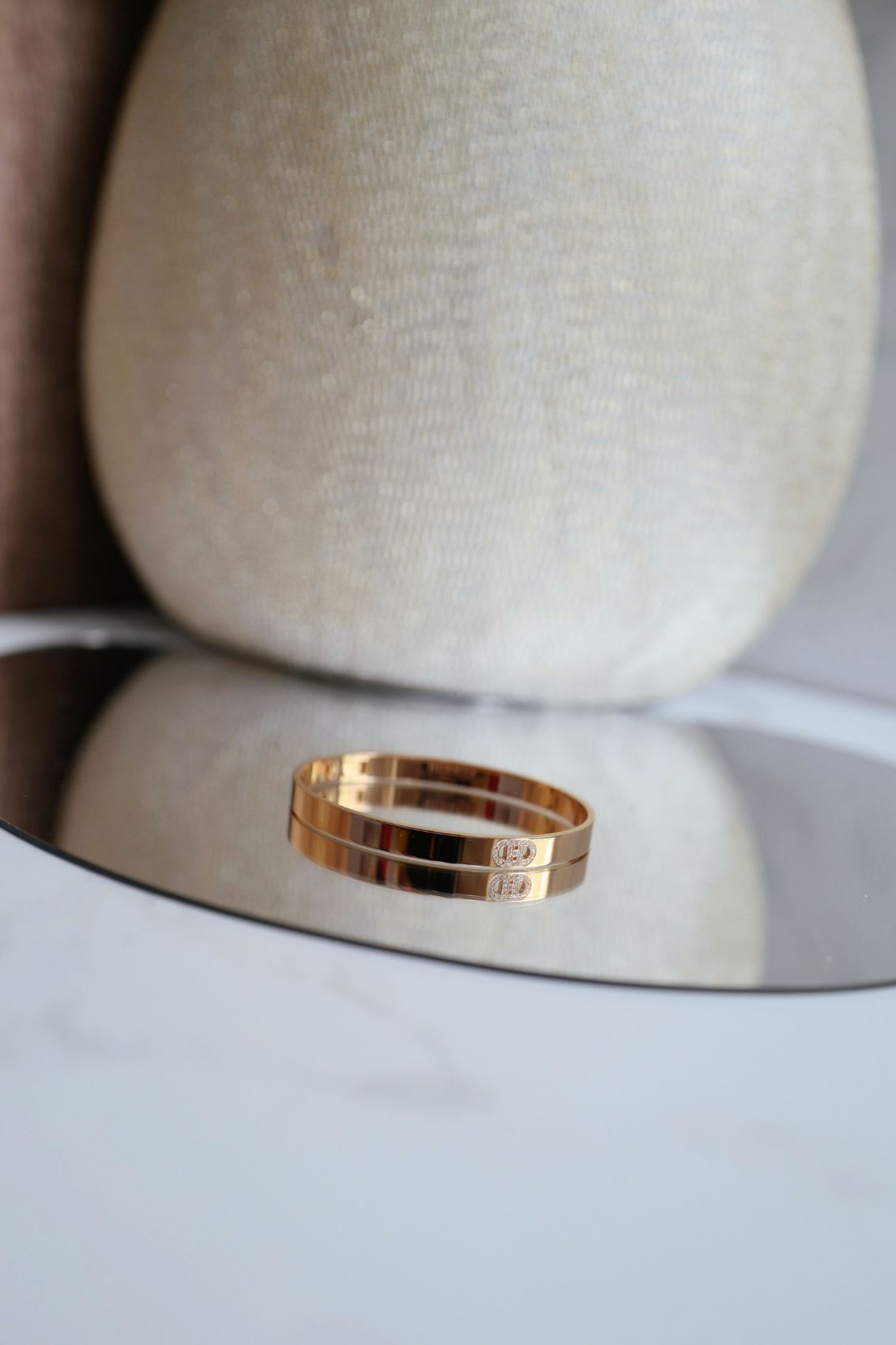 Hermès H d’Ancre Small Bracelet Rose Gold 18K SH