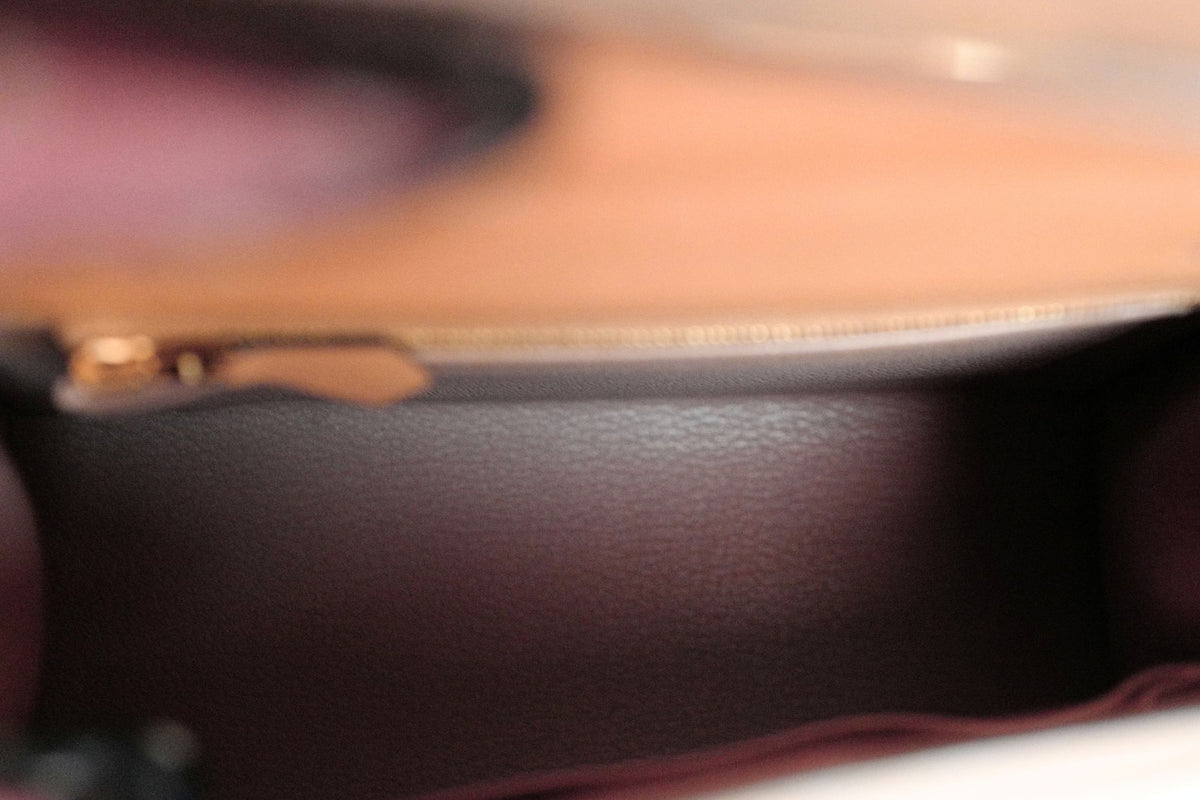 Hermes Kelly 25 Touch Chai/Miel Veau Madame Sellier Gold Hardware