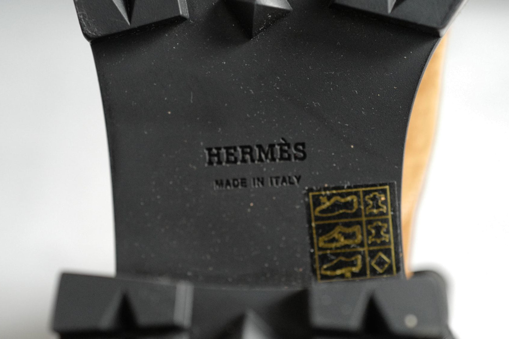 Hermes Bridge Suede Combat Boots Size 37.5 In Brown Over $1800 Retail