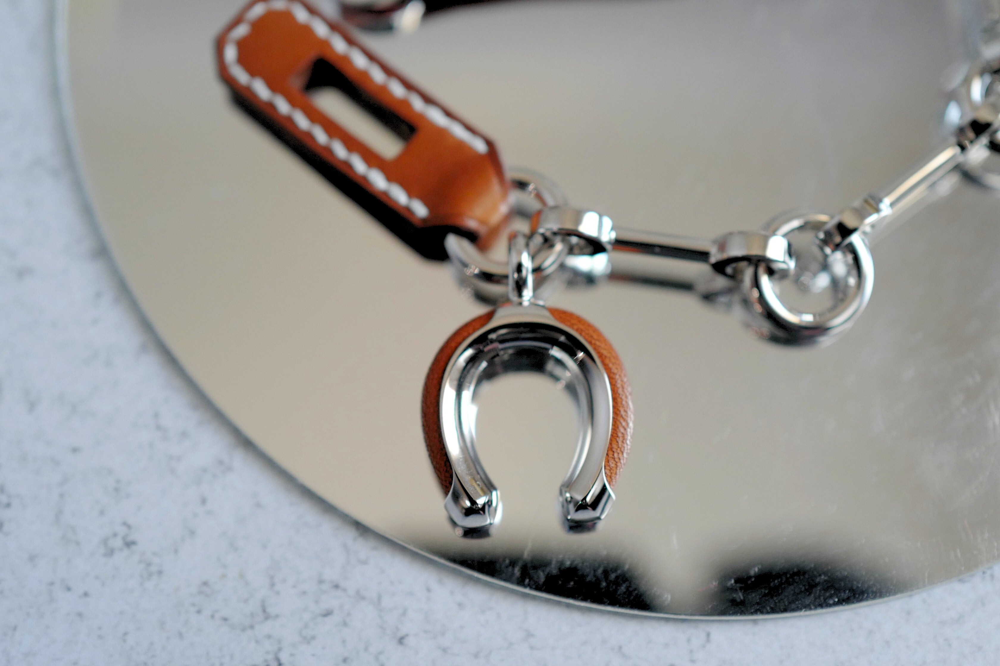 Hermès Bijou Birkin N°1 Charm Fauve/Rouge Metal and Barenia Calfskin