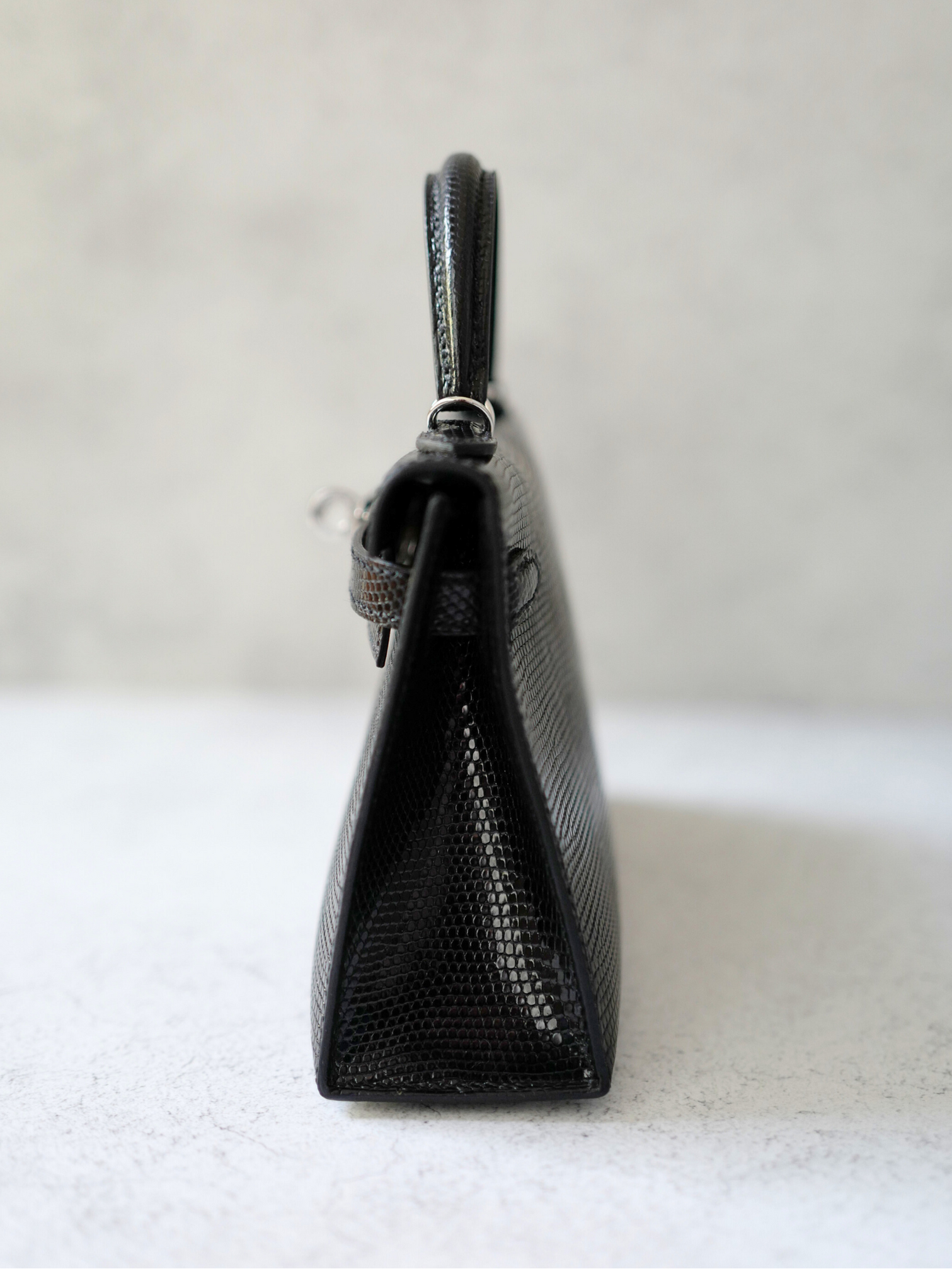 BNIB Hermès Mini Kelly 20 Noir Black Lizard Palladium Hardware Stamp W 2025