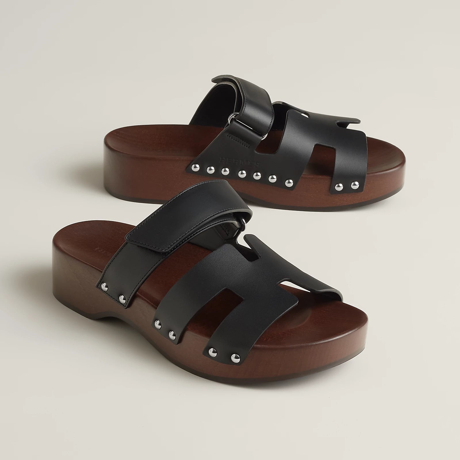 BNIB HERMÈS Kos Veau Women's Clog Noir - Size 38