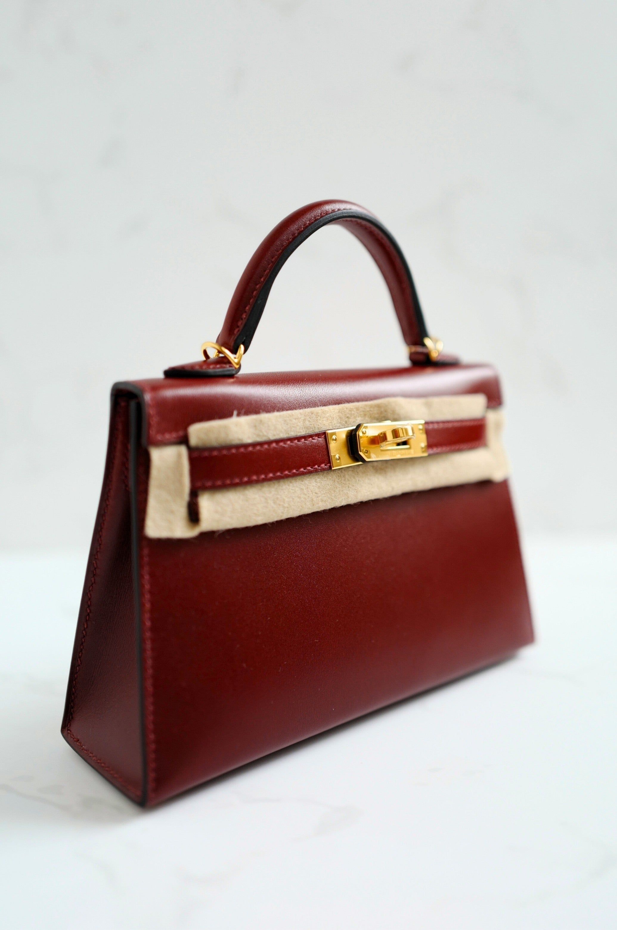 BNIB Hermès Mini Kelly 20 Rouge H Box Calf Leather Gold Hardware K Stamp 2025