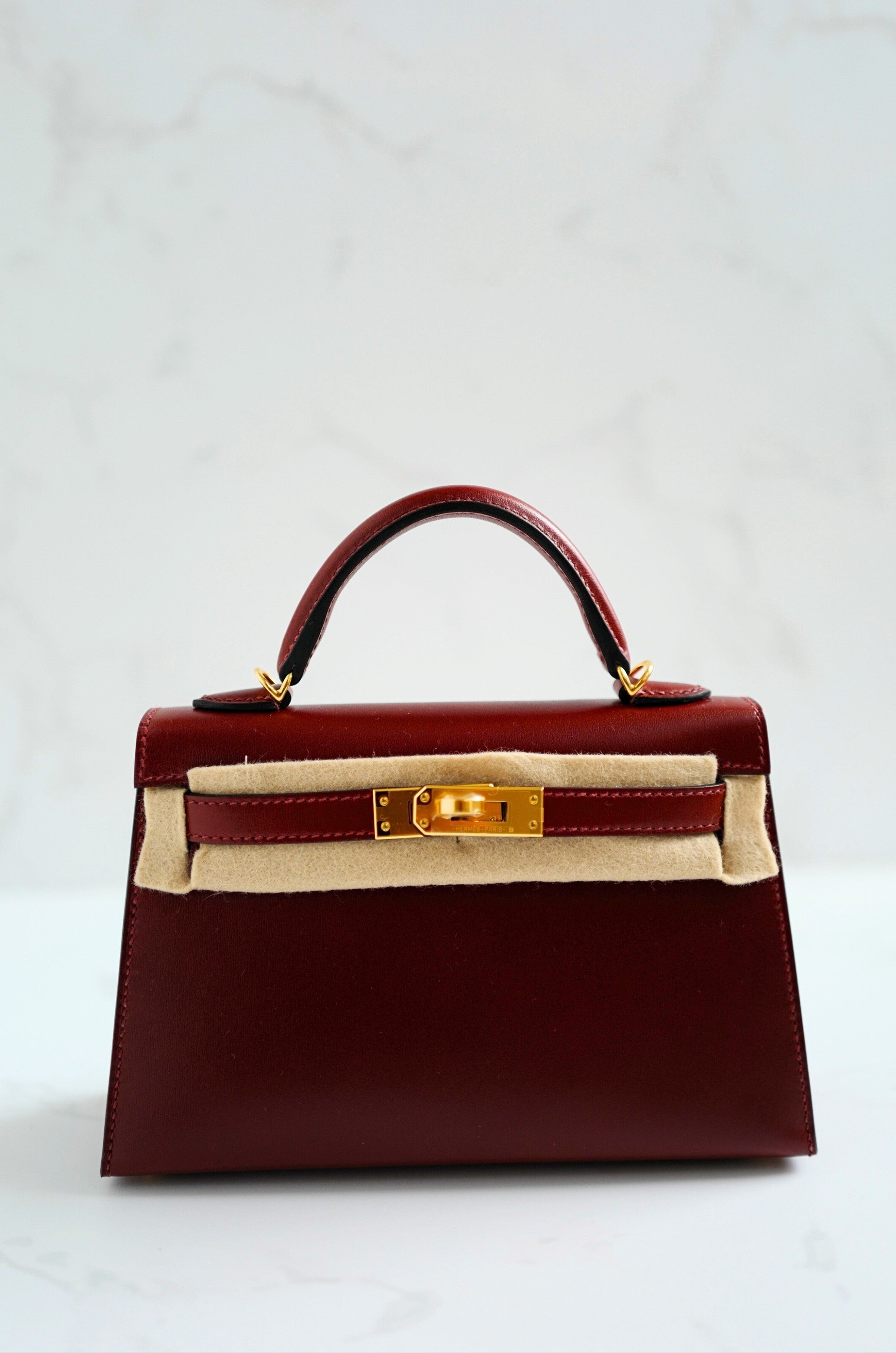 BNIB Hermès Mini Kelly 20 Rouge H Box Calf Leather Gold Hardware K Stamp 2025