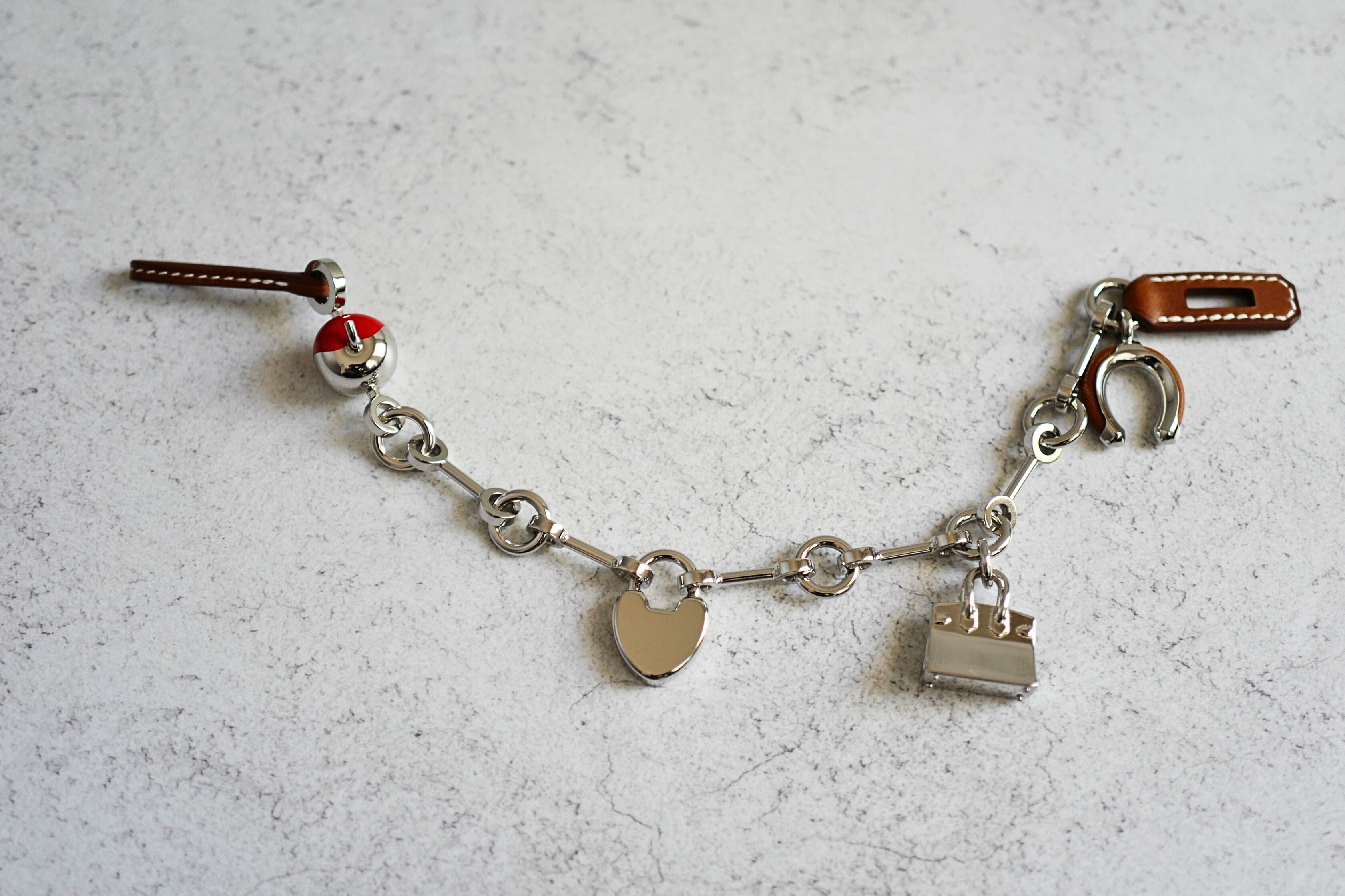 Hermès Bijou Birkin N°1 Charm Fauve/Rouge Metal and Barenia Calfskin