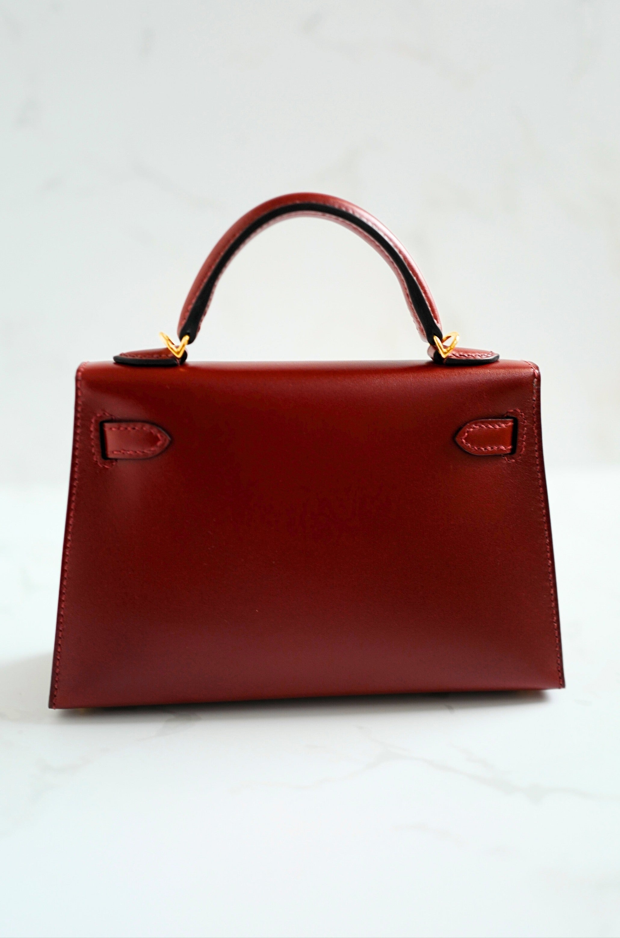 BNIB Hermès Mini Kelly 20 Rouge H Box Calf Leather Gold Hardware K Stamp 2025