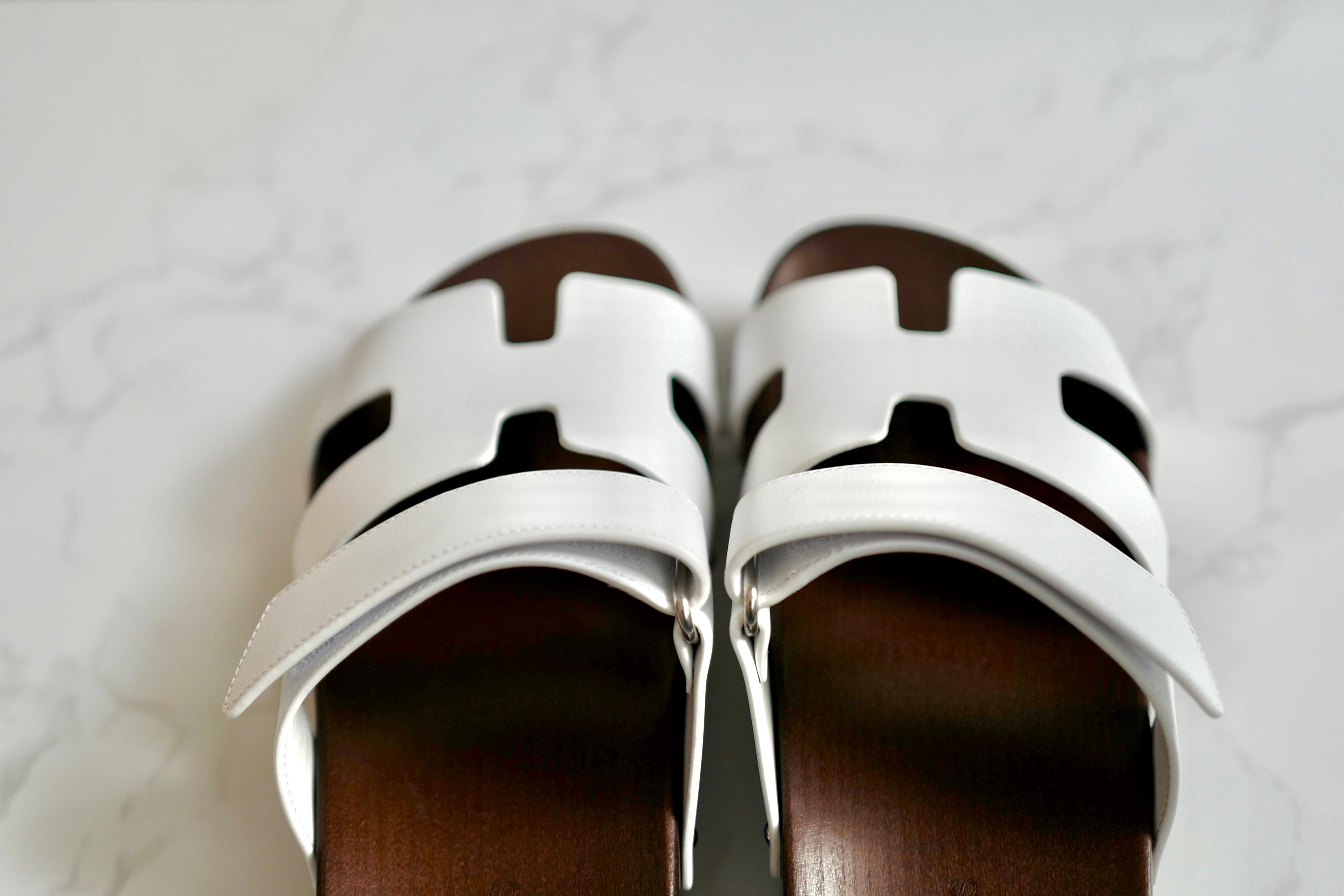 BNIB HERMÈS Kos Veau Women's Clog Blanc/white - Size 37
