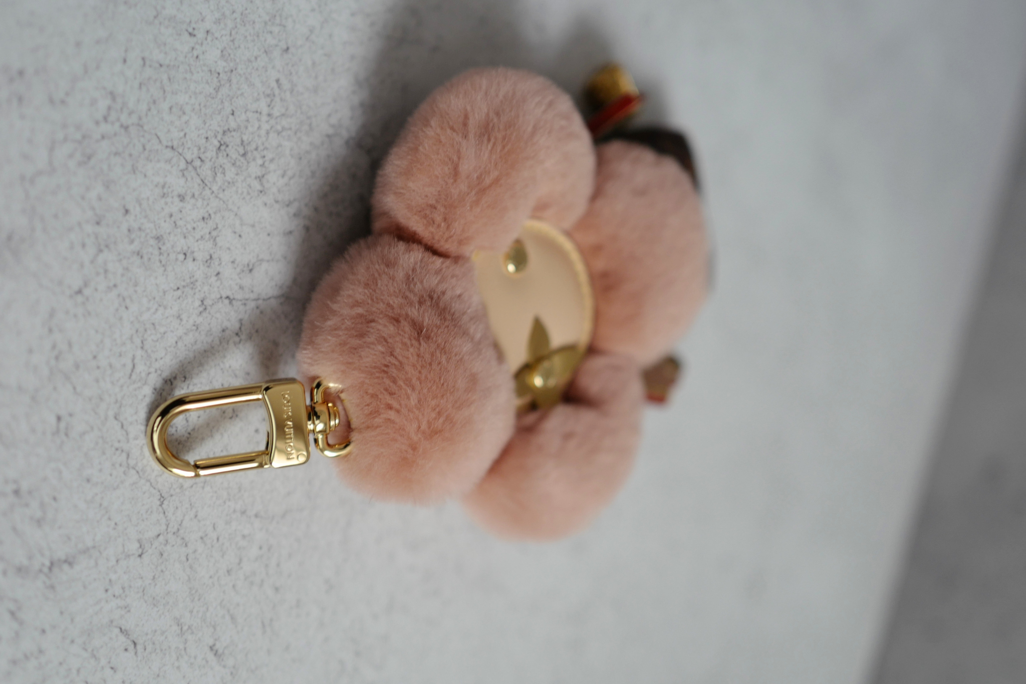 Louis Vuitton Vivienne Fashionista Bag Charm Brown Mink Leather Gold Hardware