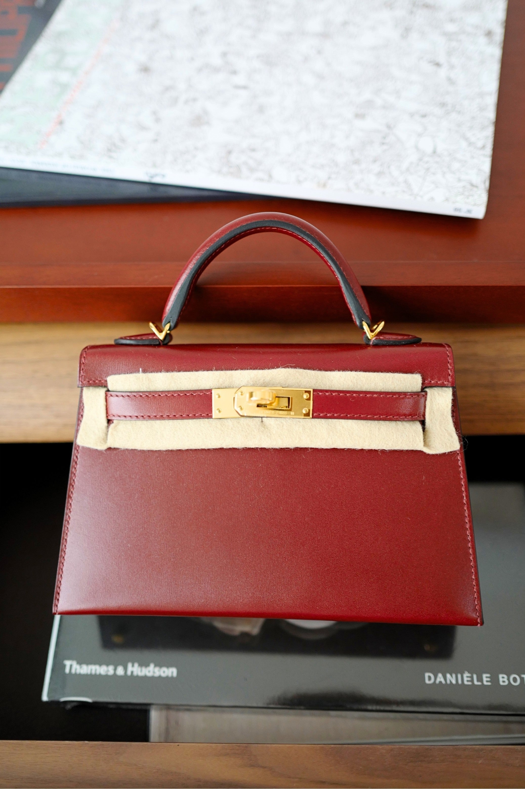BNIB Hermès Mini Kelly 20 Rouge H Box Calf Leather Gold Hardware K Stamp 2025