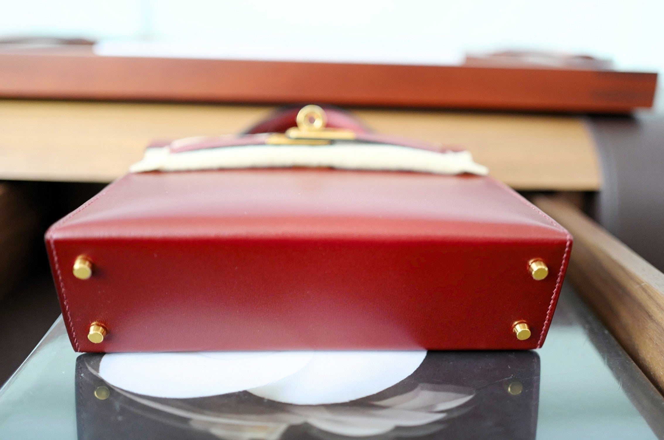 BNIB Hermès Mini Kelly 20 Rouge H Box Calf Leather Gold Hardware K Stamp 2025