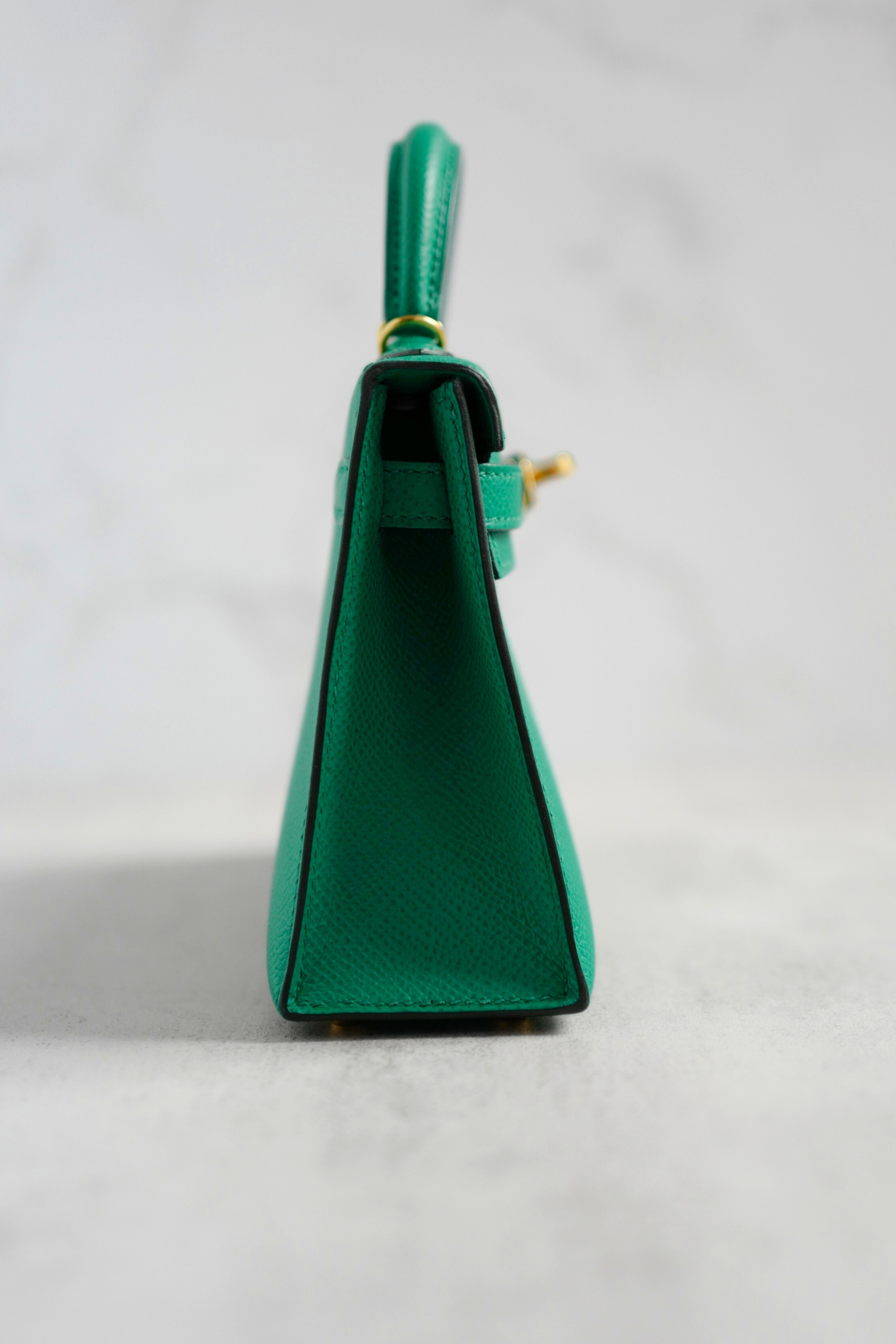 Hermès Mini Kelly 20 Vert Jade Epsom Leather Gold Hardware Z