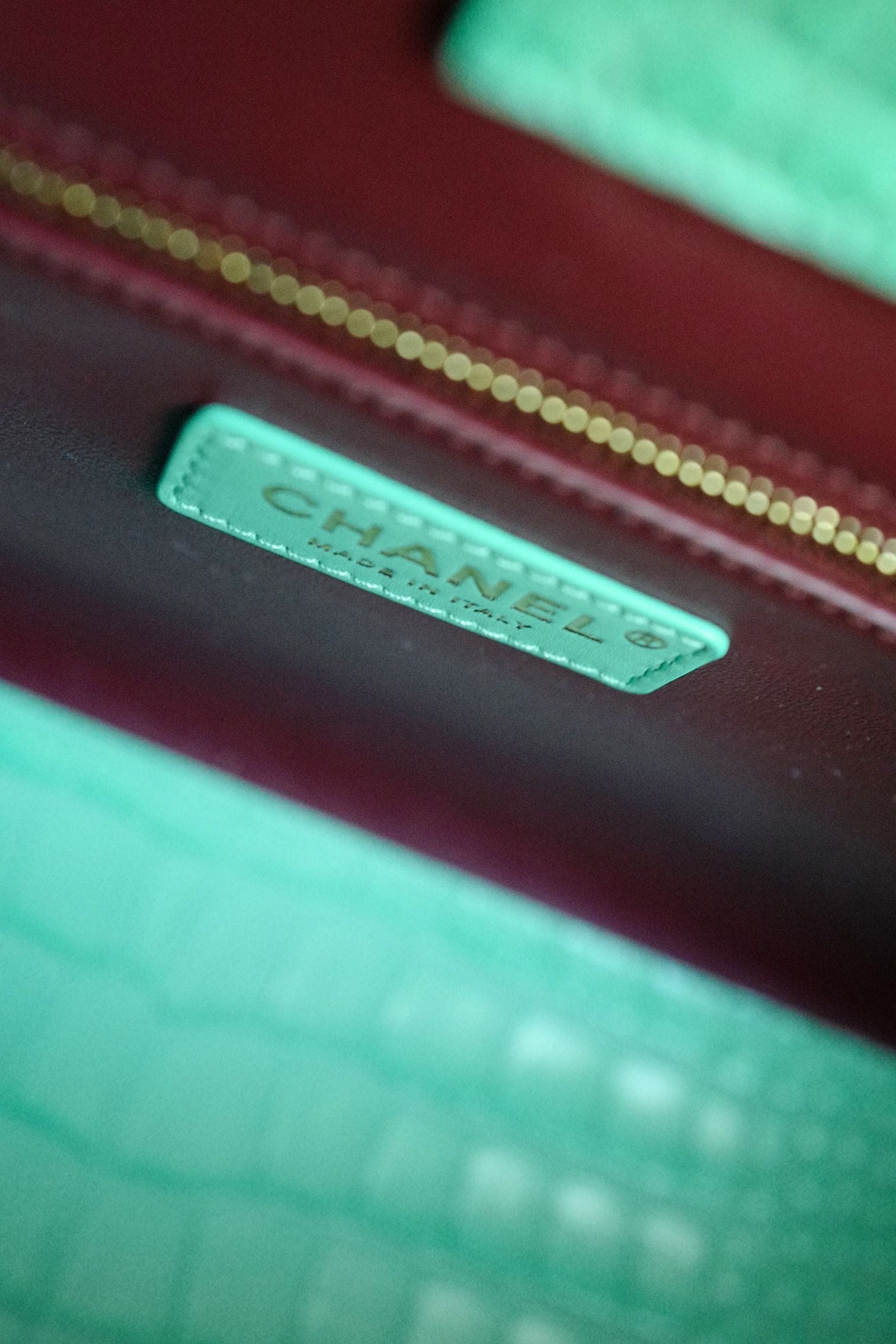 Chanel 26S Matthieu Blazy's Small Tote Green Crocodile Embossed Calfskin GHW