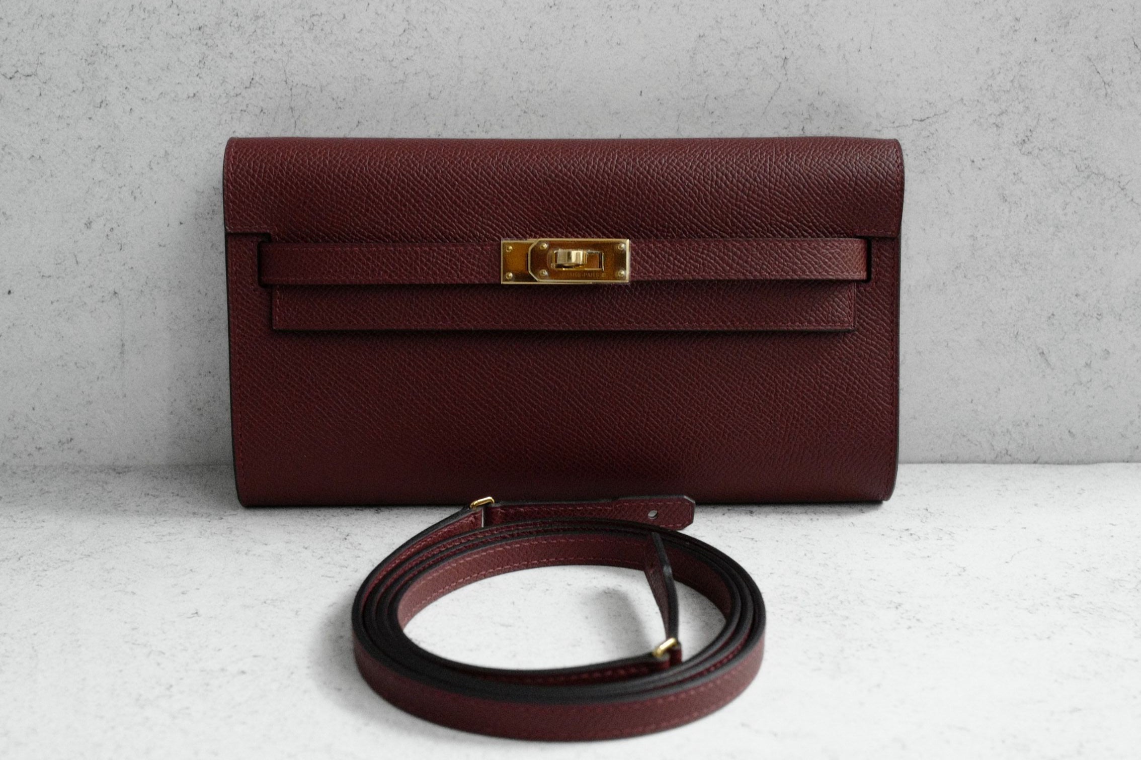 Hermès Kelly Classique To Go Wallet Rouge H Epsom Calfskin GHW G Stamp