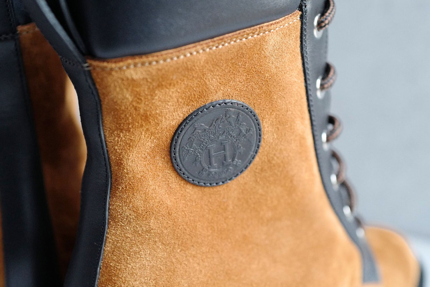 Hermes Bridge Suede Combat Boots Size 37.5 In Brown Over $1800 Retail