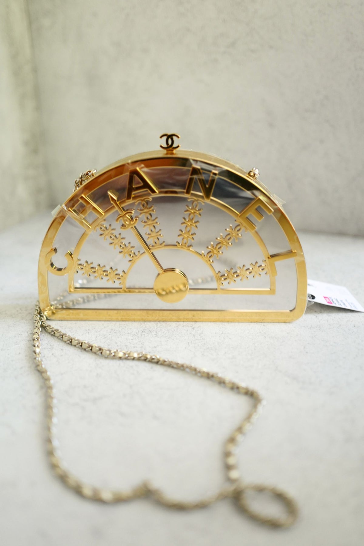 NEW Chanel 26A Metiers d’art Elevator Minaudiere Clutch Golden Silver Gold Hardware