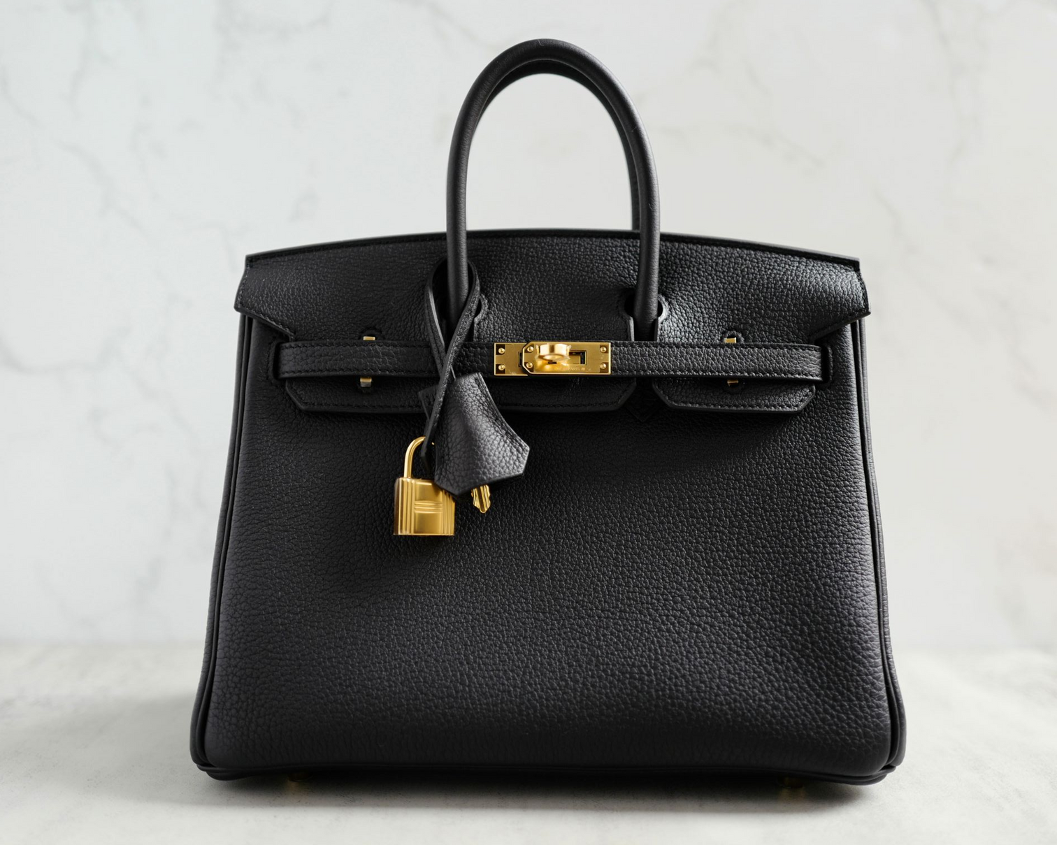 New Hermès Birkin 25 Black Togo Leather Gold Hardware