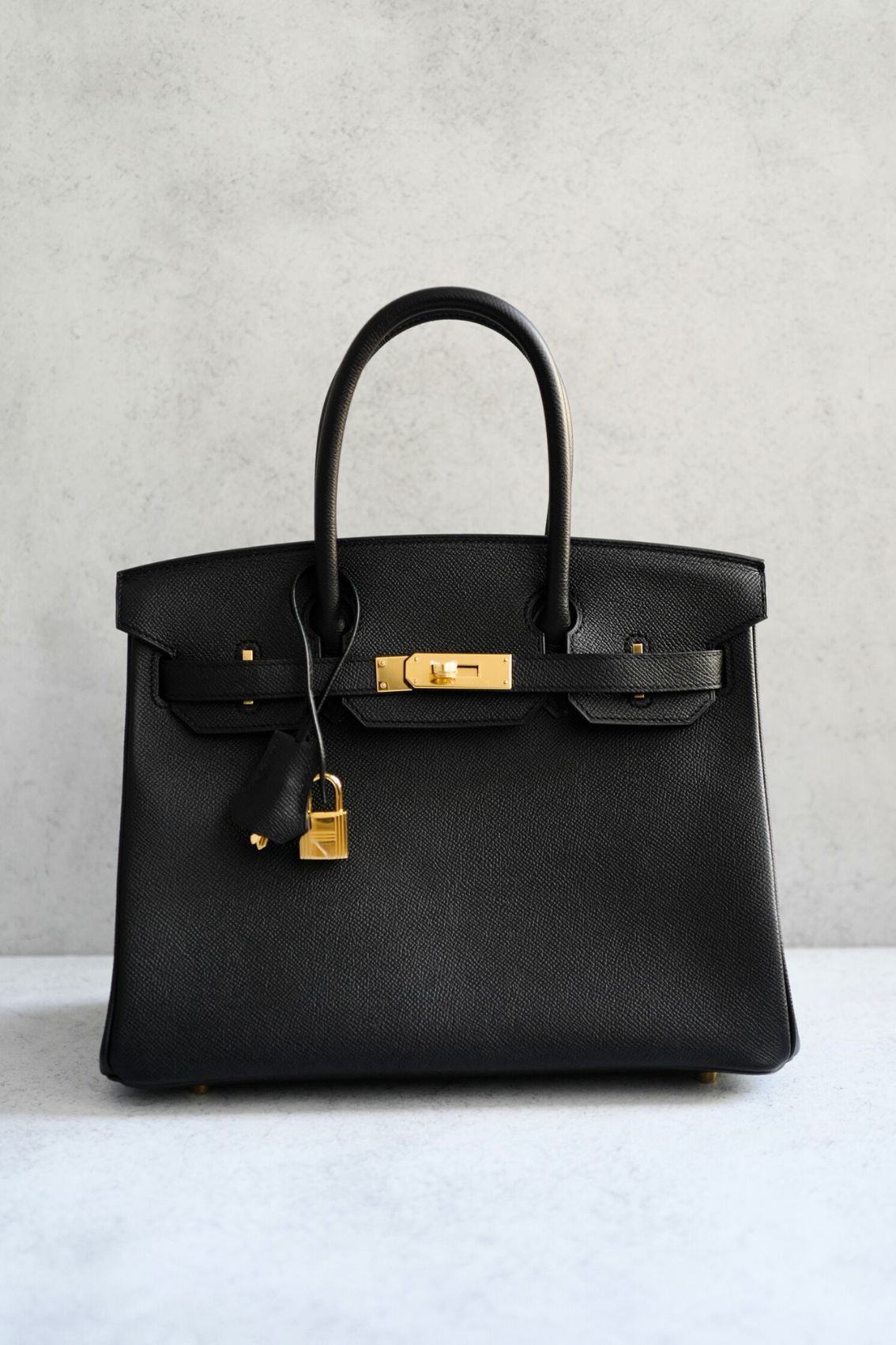 Hermès Birkin 30 Black Epsom Leather Gold Hardware D Stamp 2019