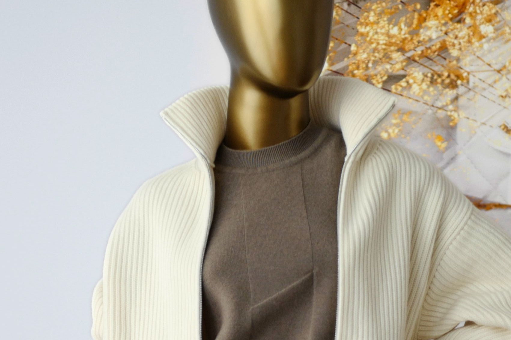 Hermès Blousson Cardigan Blanc Naturel Wool Knit Size 38