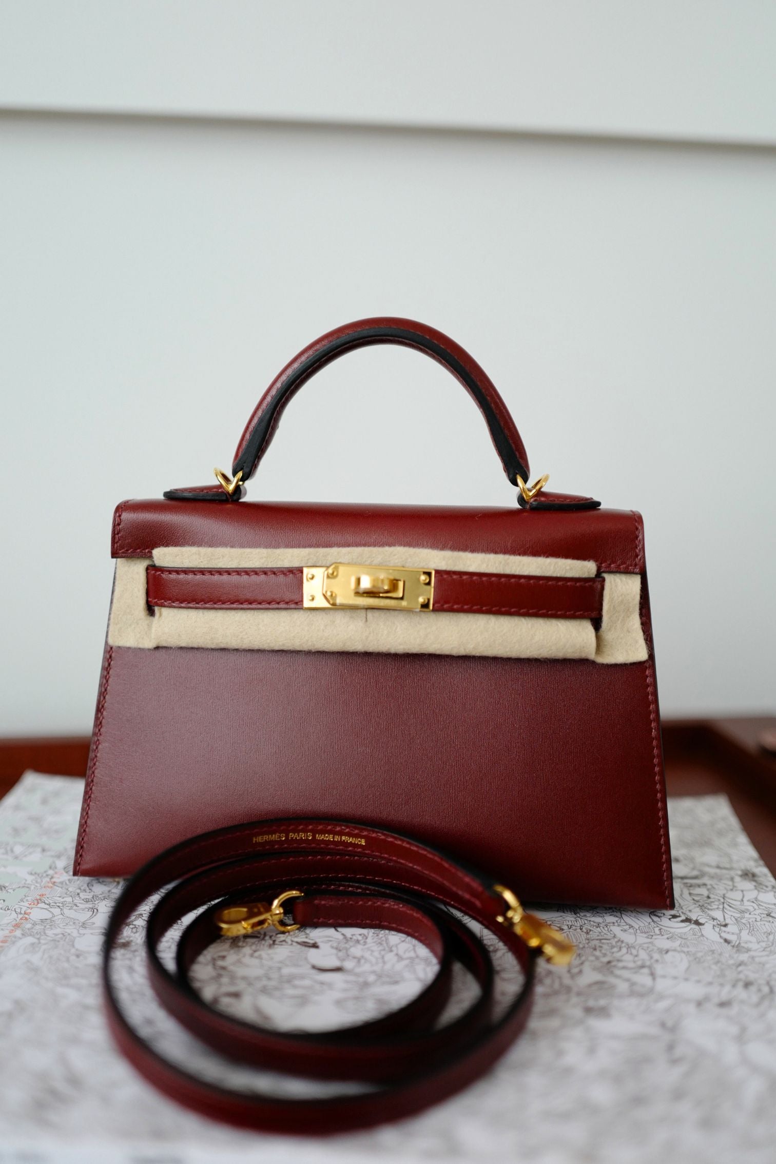 BNIB Hermès Mini Kelly 20 Rouge H Box Calf Leather Gold Hardware K Stamp 2025