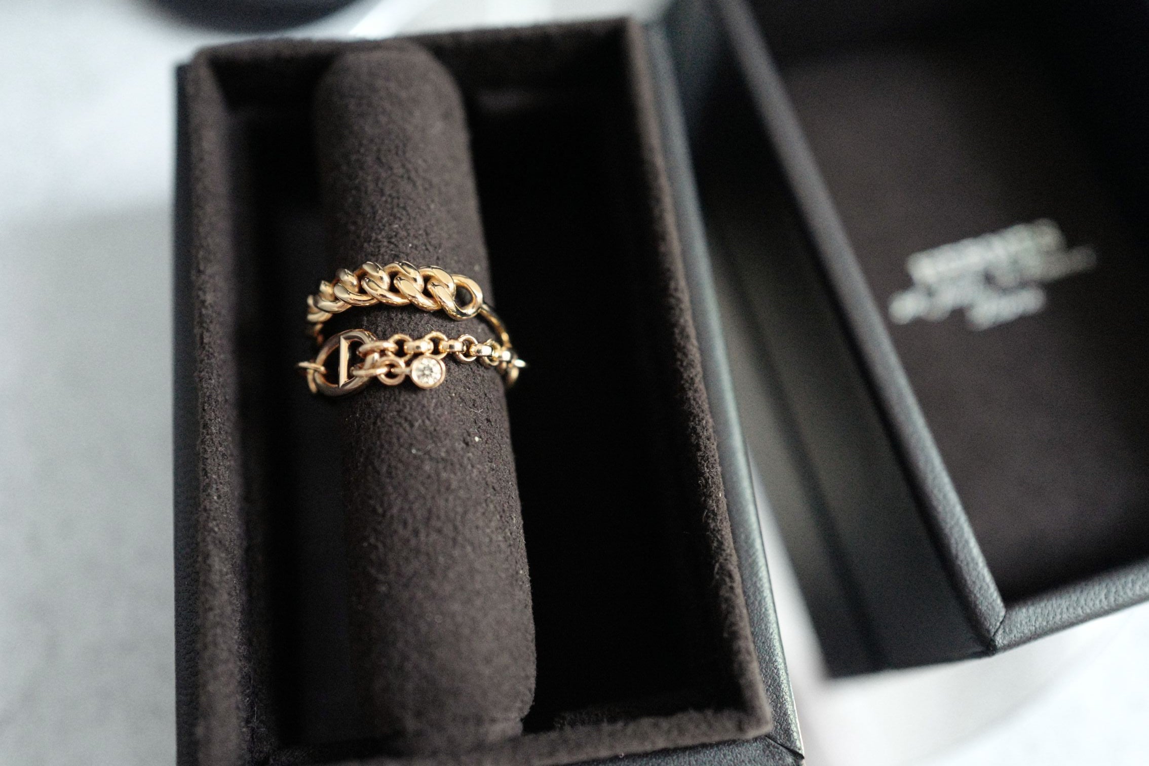 NEW Hermès Mix and H Ring 18K Rose Gold Diamond Size 54