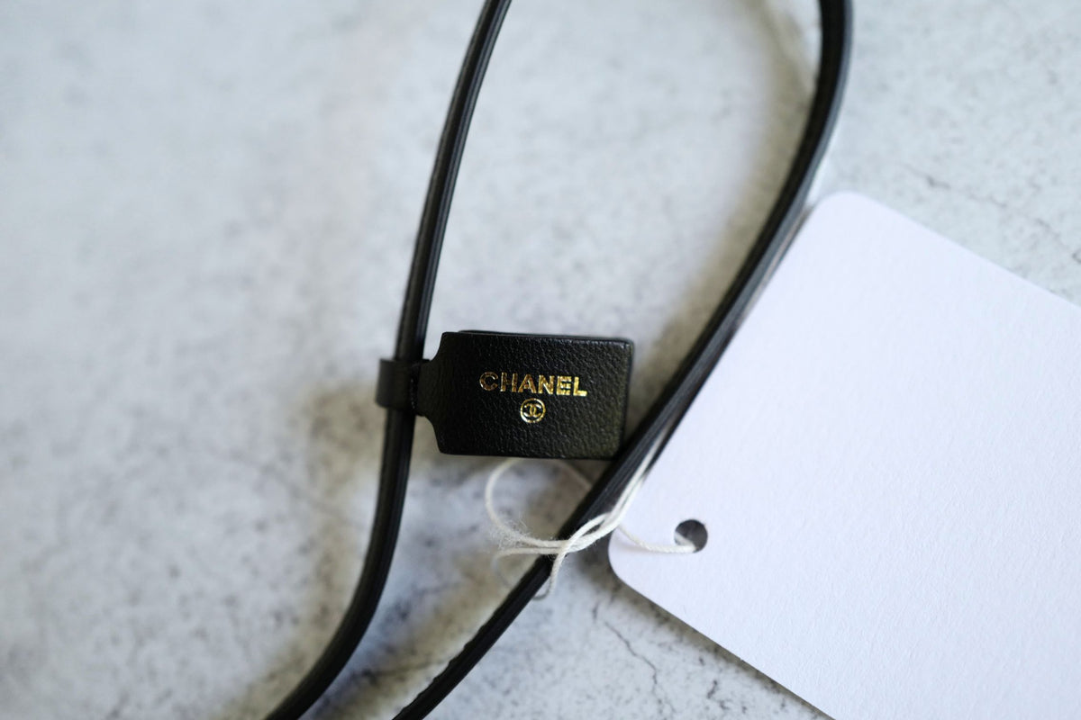 NEW Chanel 26N Coco Neige Mini Ball Bag Charm CC Logo Lambskin Shearling Black Beige