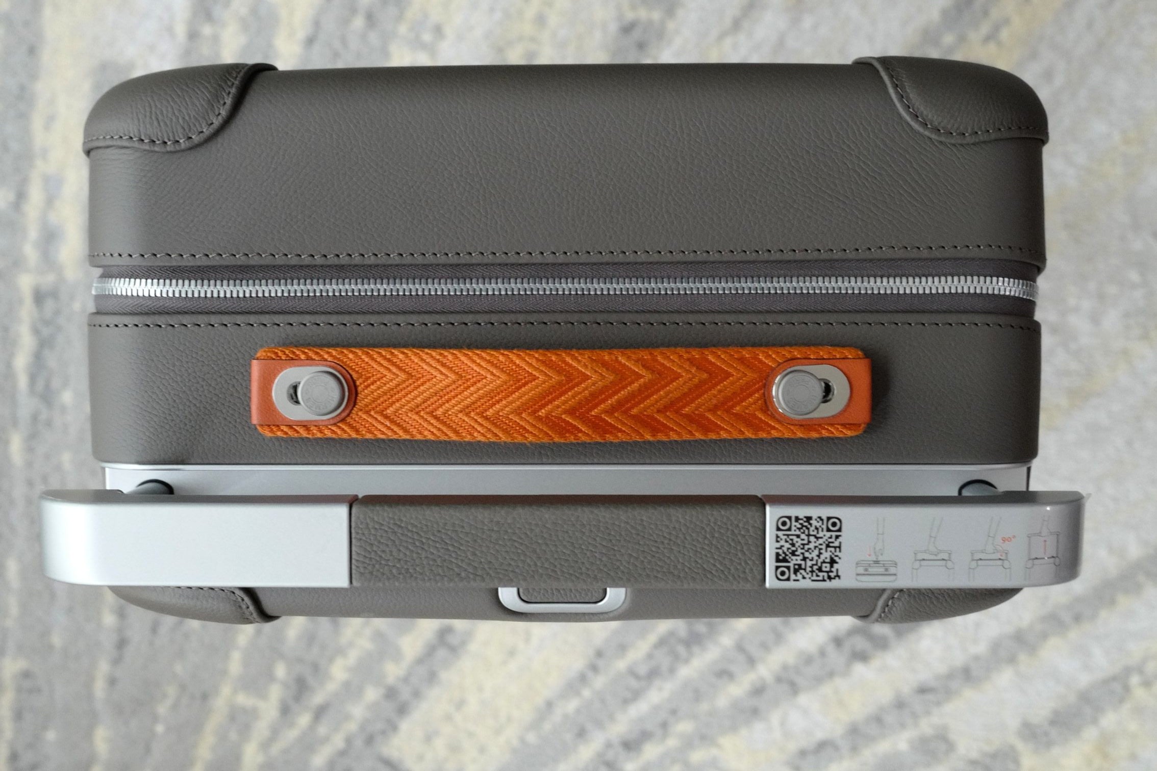 Hermès R.M.S II Cabin Suitcase Toile H Plume Quadrige Étain/Ecru Régate