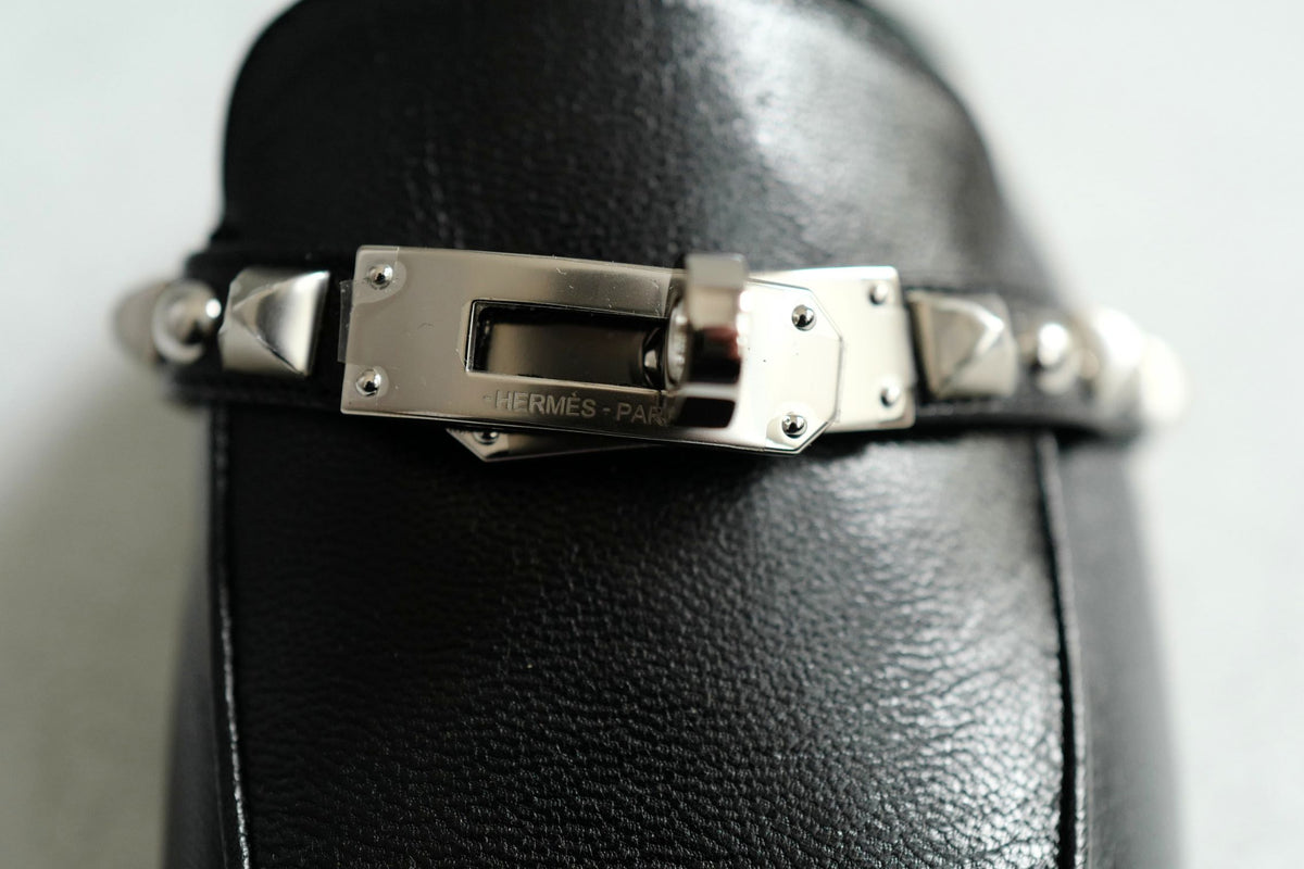 BNIB Hermes Mule Femme OZ Chevre/ Clous Noir 38
