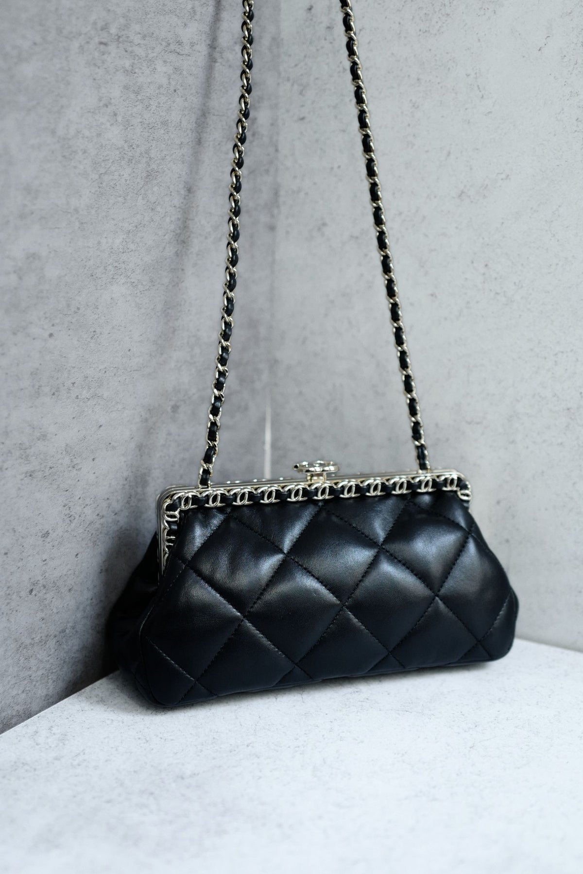 BNIB Chanel 24P Clutch On Chain Lambskin With CC Champagne Gold Hardware