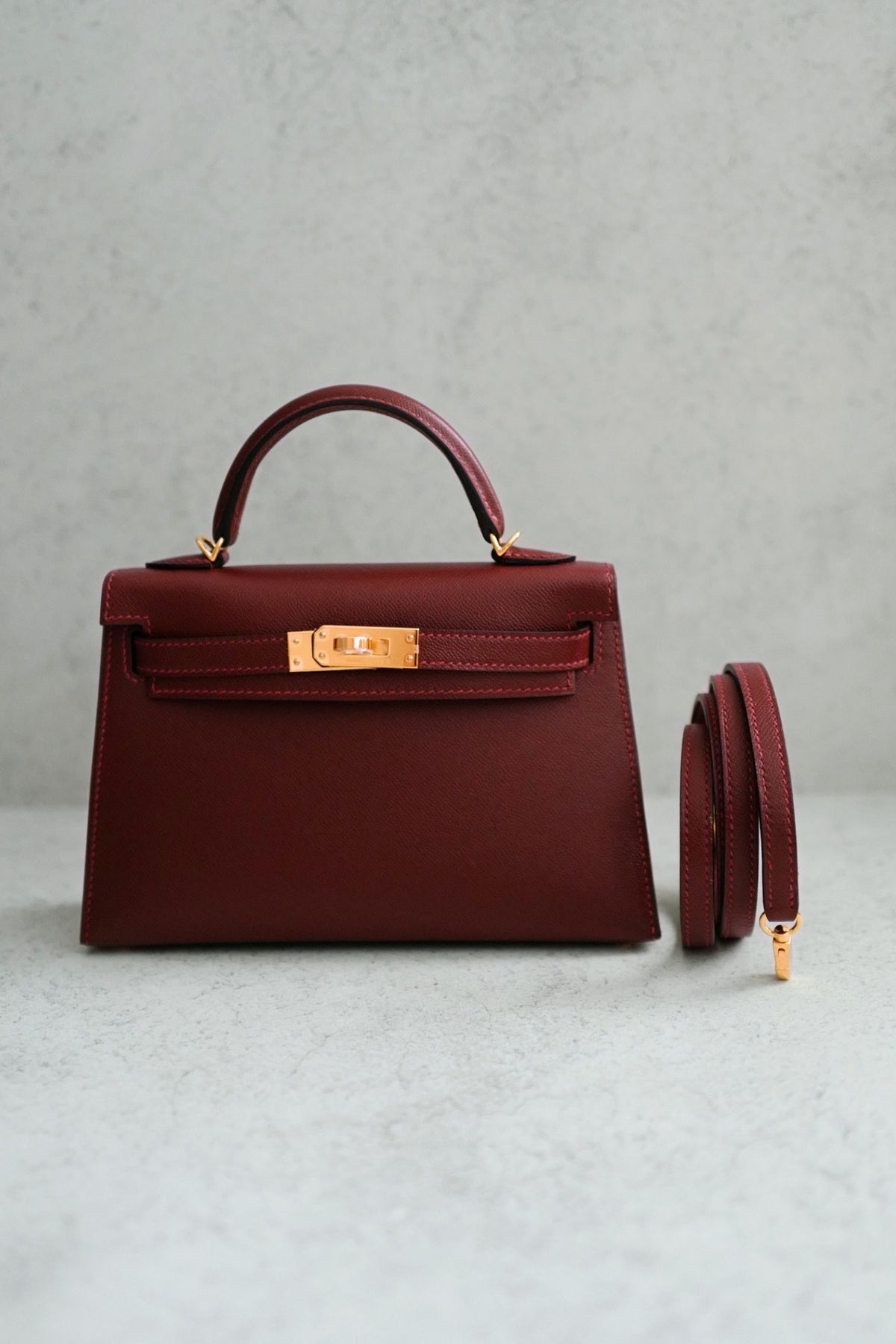 NEW Hermès Mini Kelly 20 Rouge H Madame Leather Gold Hardware G Stamp 2026