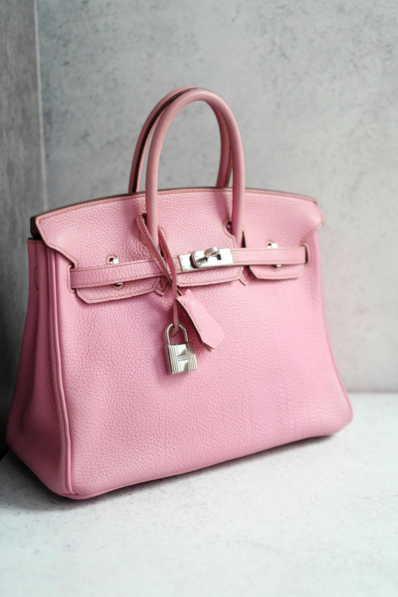 Hermès Birkin 25 5P Bubblegum Pink Togo Leather Palladium Hardware N Stamp