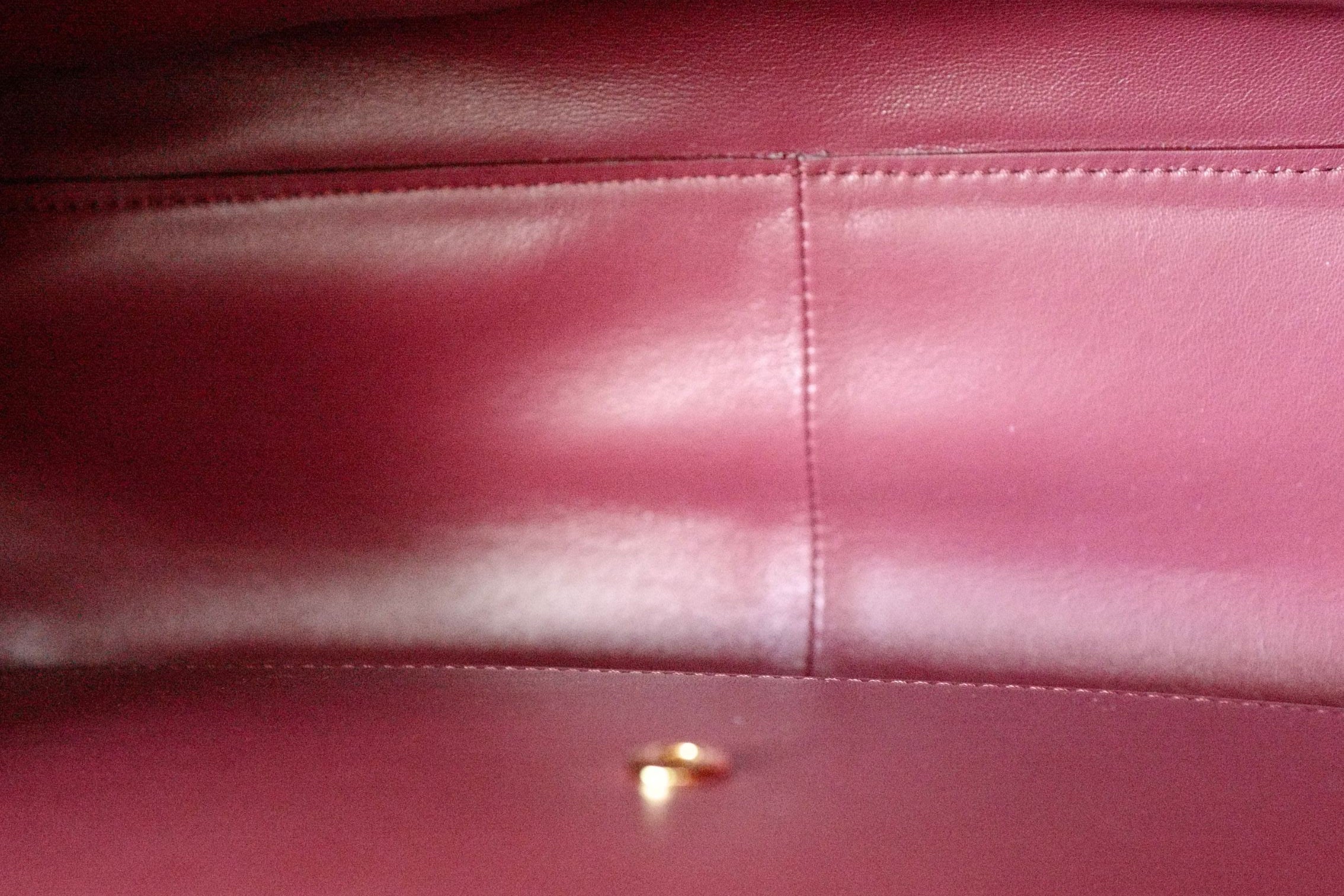 Chanel 26S Matthieu Blazy's Maxi 38 Flapbag Burgundy Grained Calfskin Gold HW