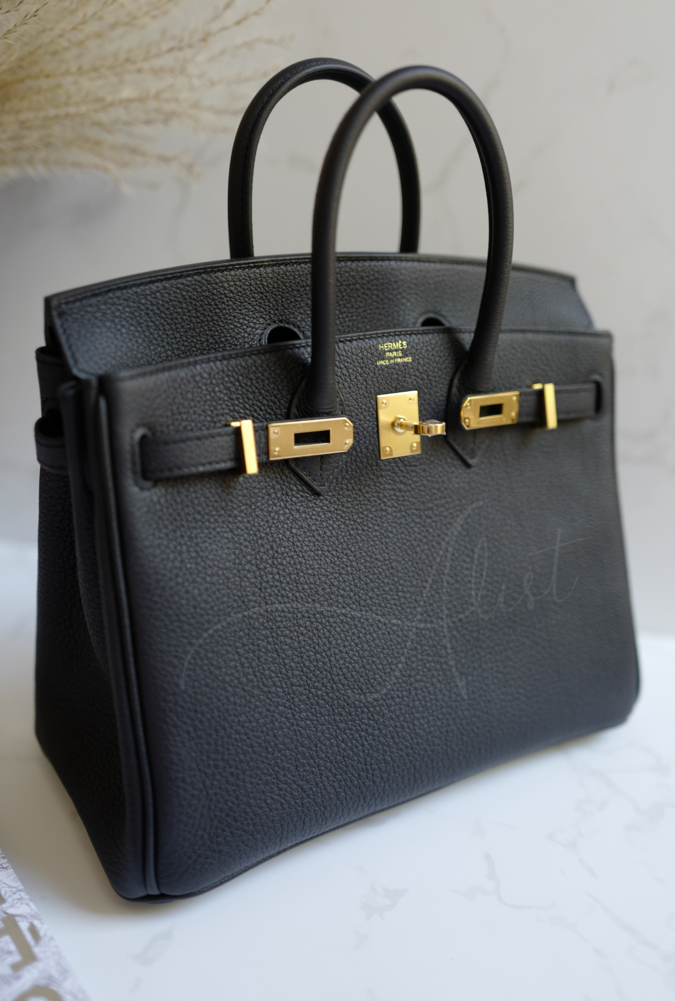 Hermes Birkin 25 Noir Black Togo Gold Hardware W 2024 With Receipt BNIB