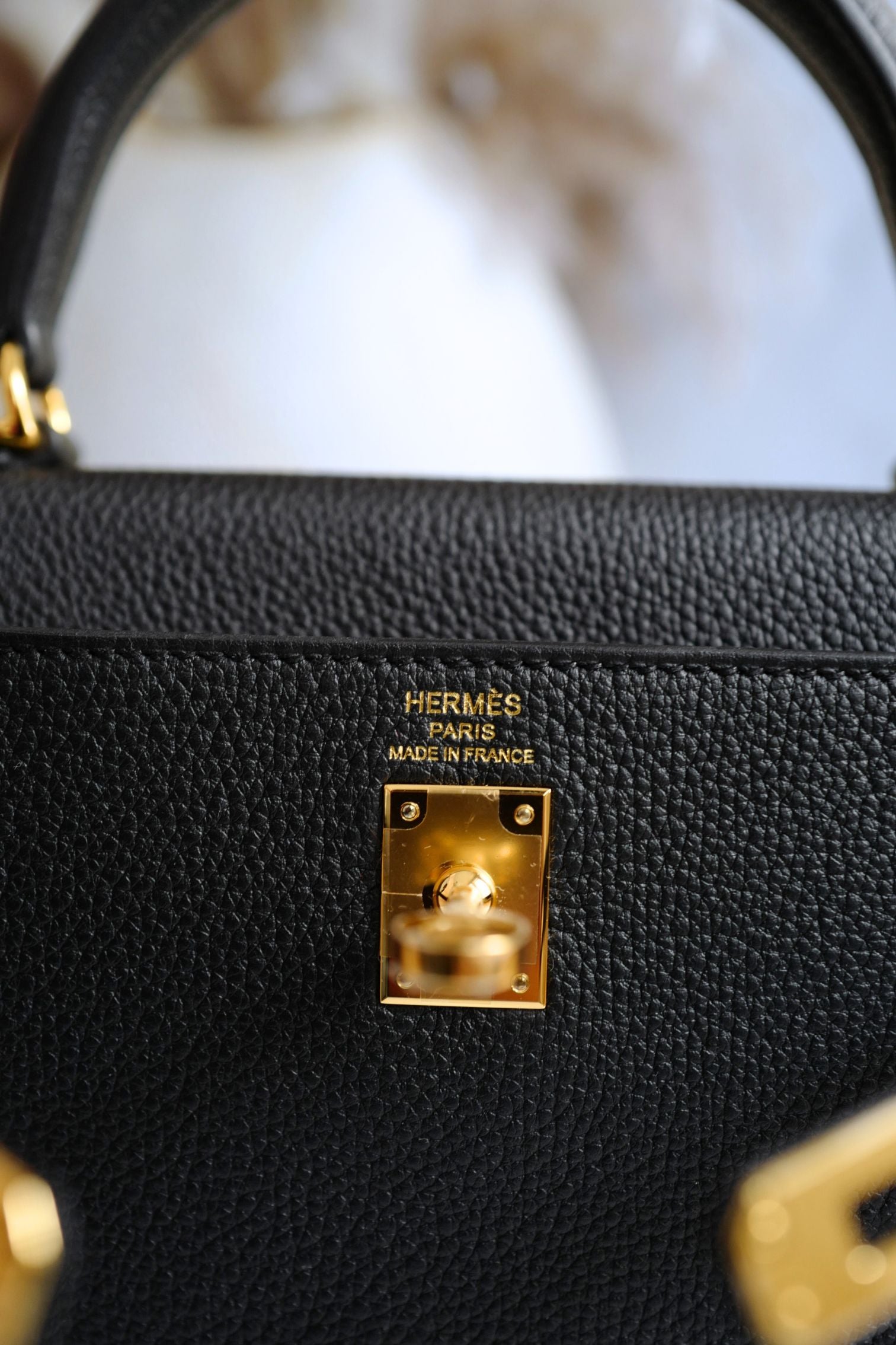 Hermès Kelly 25 Retourne Black Togo Leather Gold Hardware 2025
