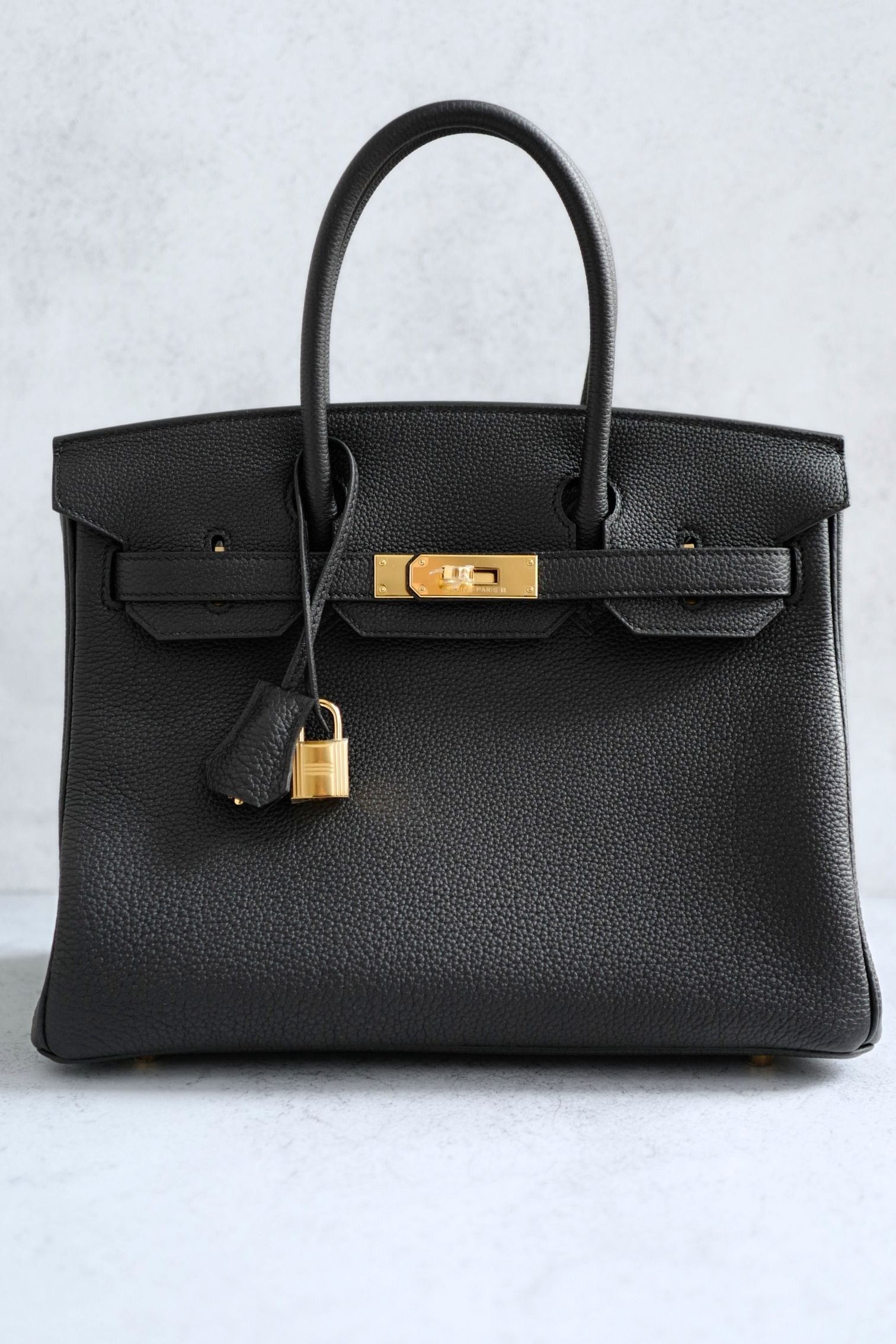 Hermès Birkin 30 Black Togo Leather Gold Hardware K Stamp