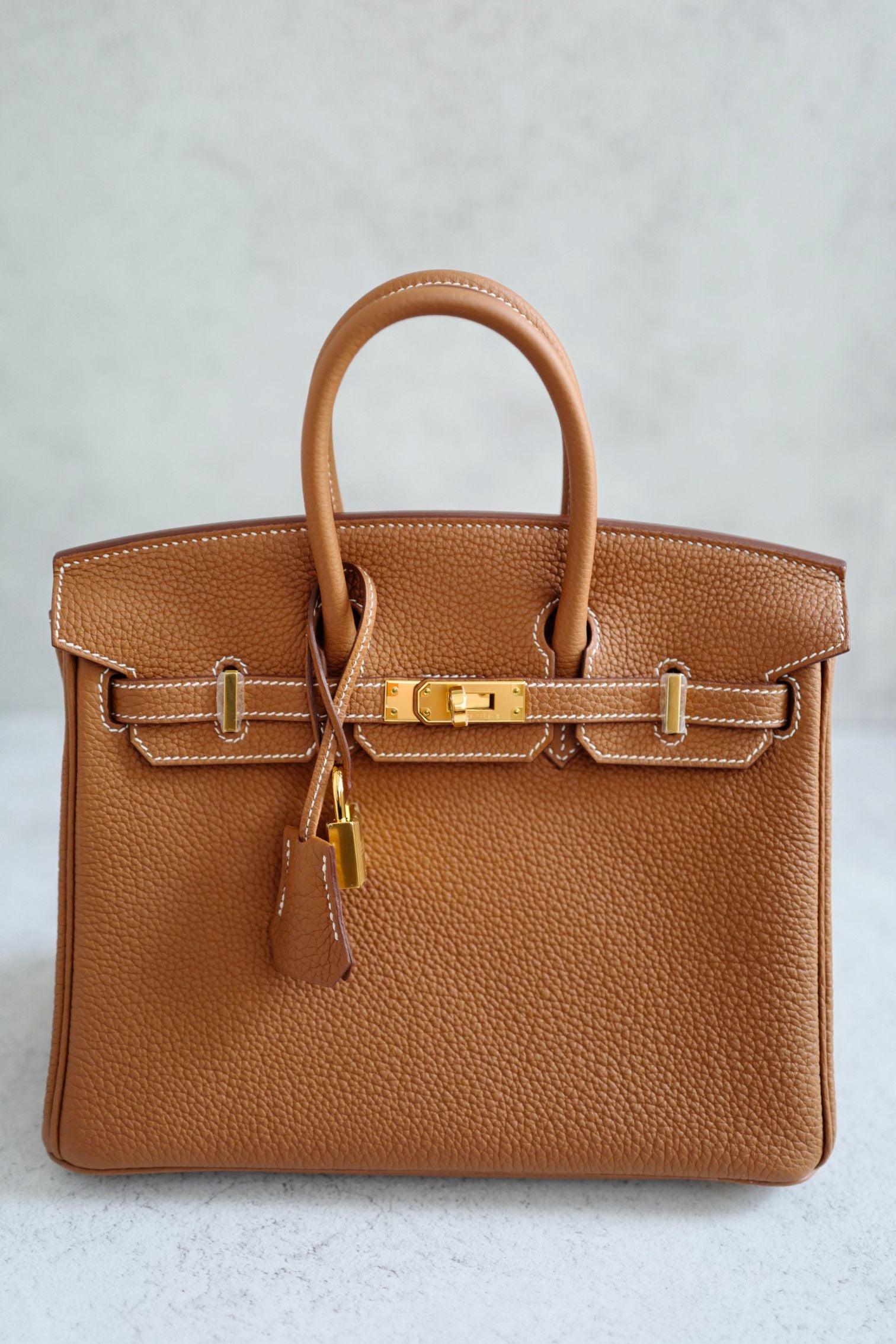 Hermes Birkin 25 Gold Togo Leather Gold Hardware W Stamp 2024