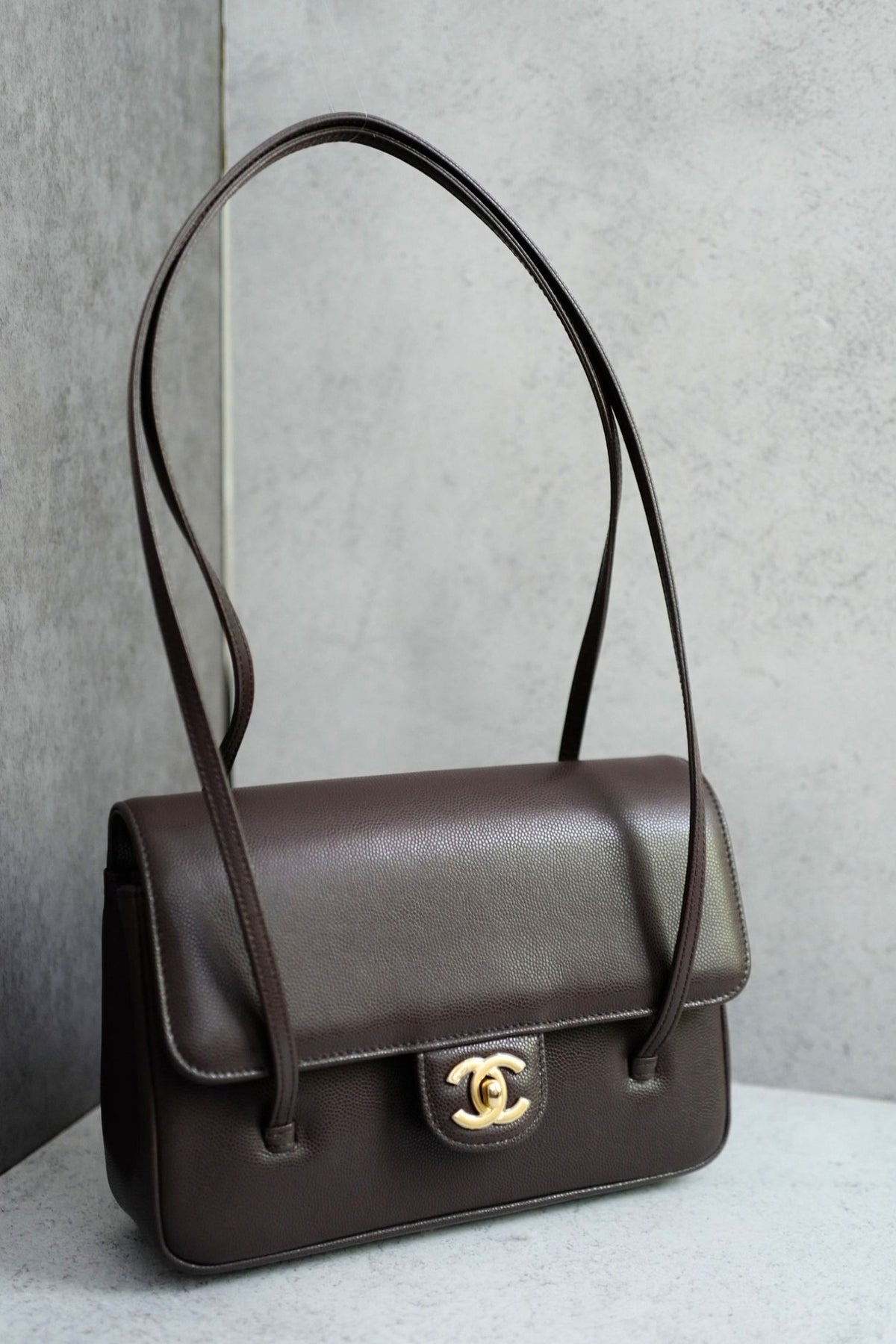 Chanel 26S Preppy Coco 22 Small Brown Grained Calfskin GHW Matthieu Blazy
