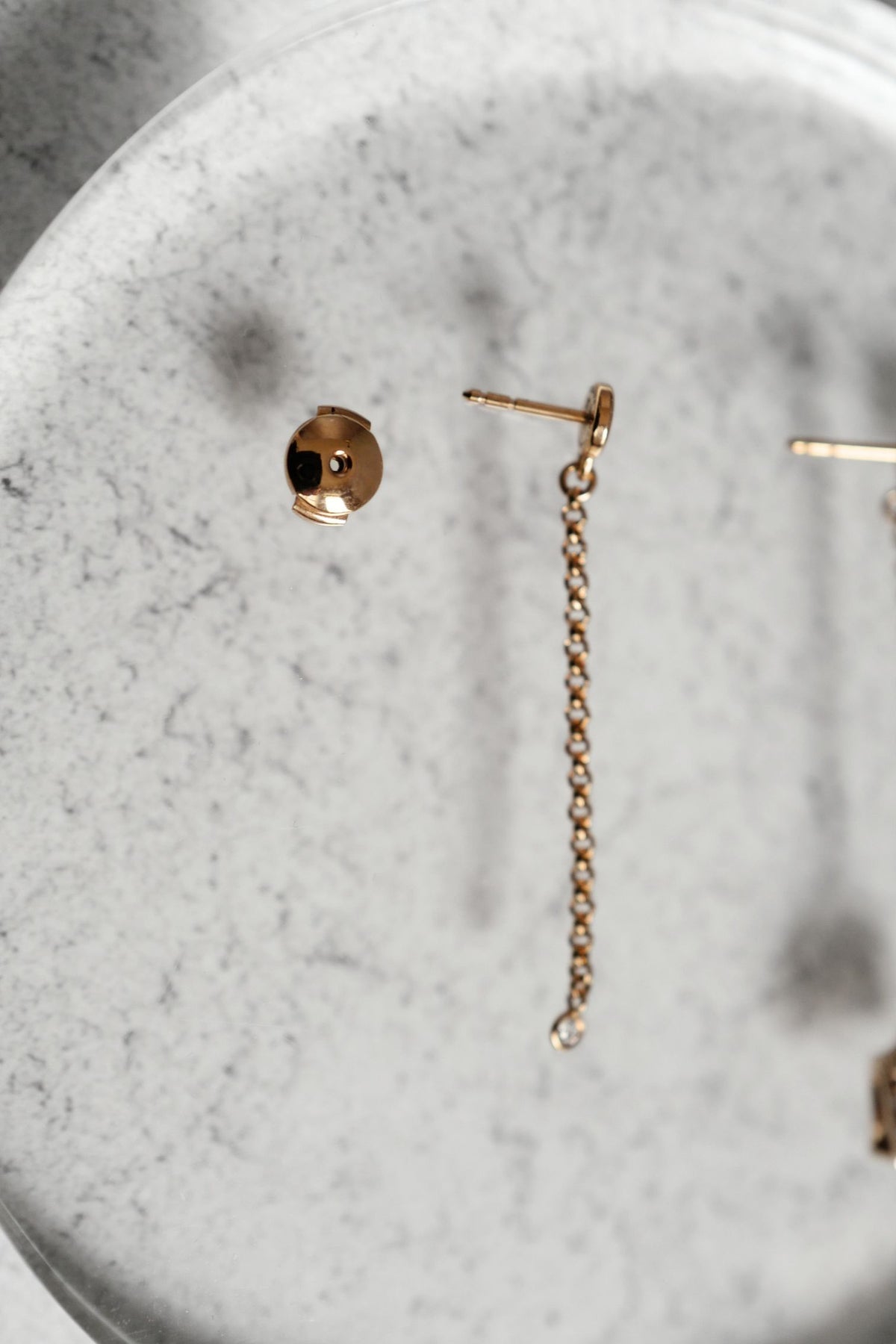 Hermes 18K Chaine Amulette Kelly Diamonds Rose Gold Ear Studs Earrings BNIB $10K