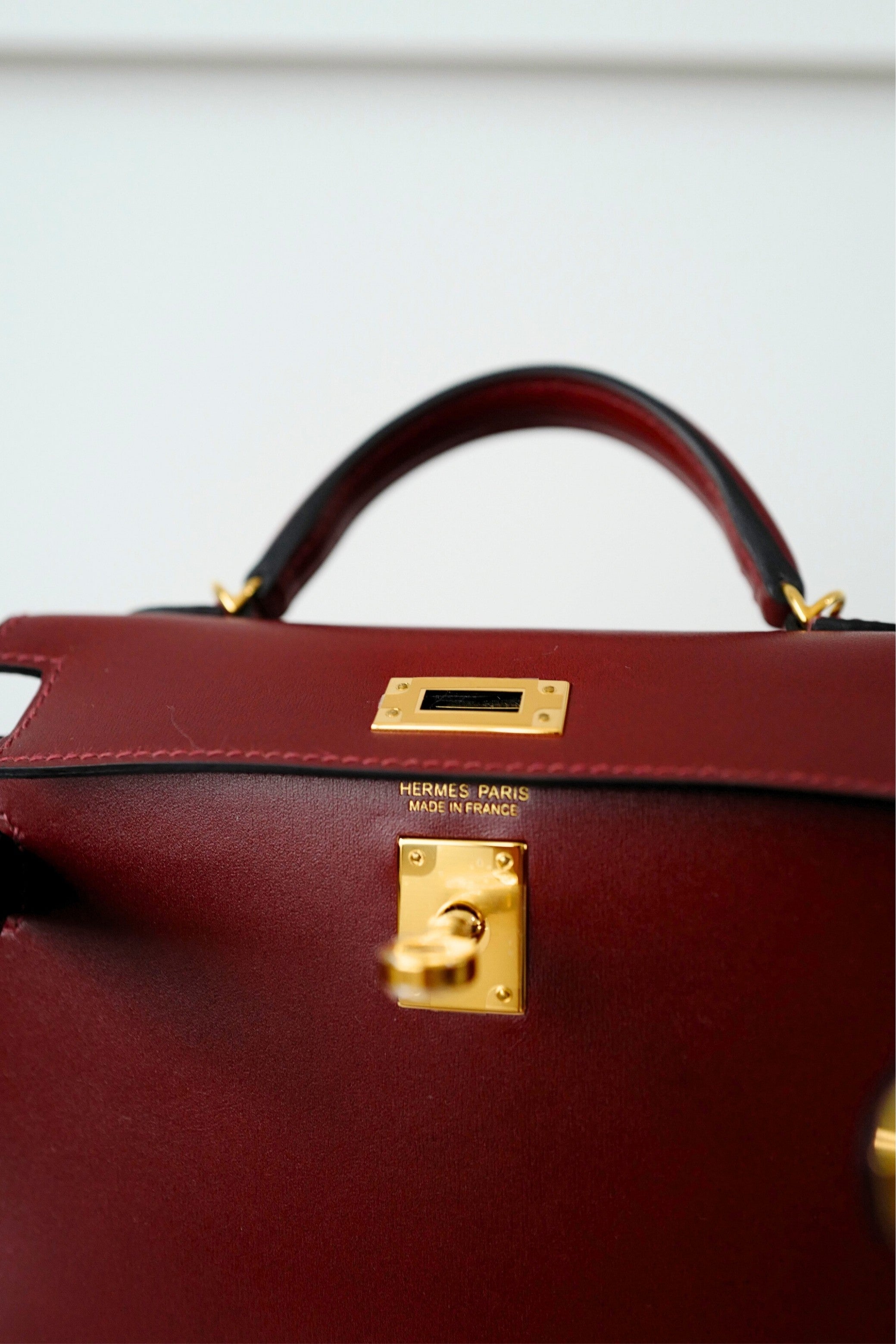 BNIB Hermès Mini Kelly 20 Rouge H Box Calf Leather Gold Hardware K Stamp 2025