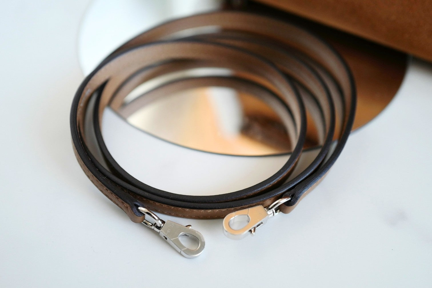 BNIB Hermès Mini Kelly Teddy Gold/Ecru/Alezan Shearling Suede Palladium Hardware