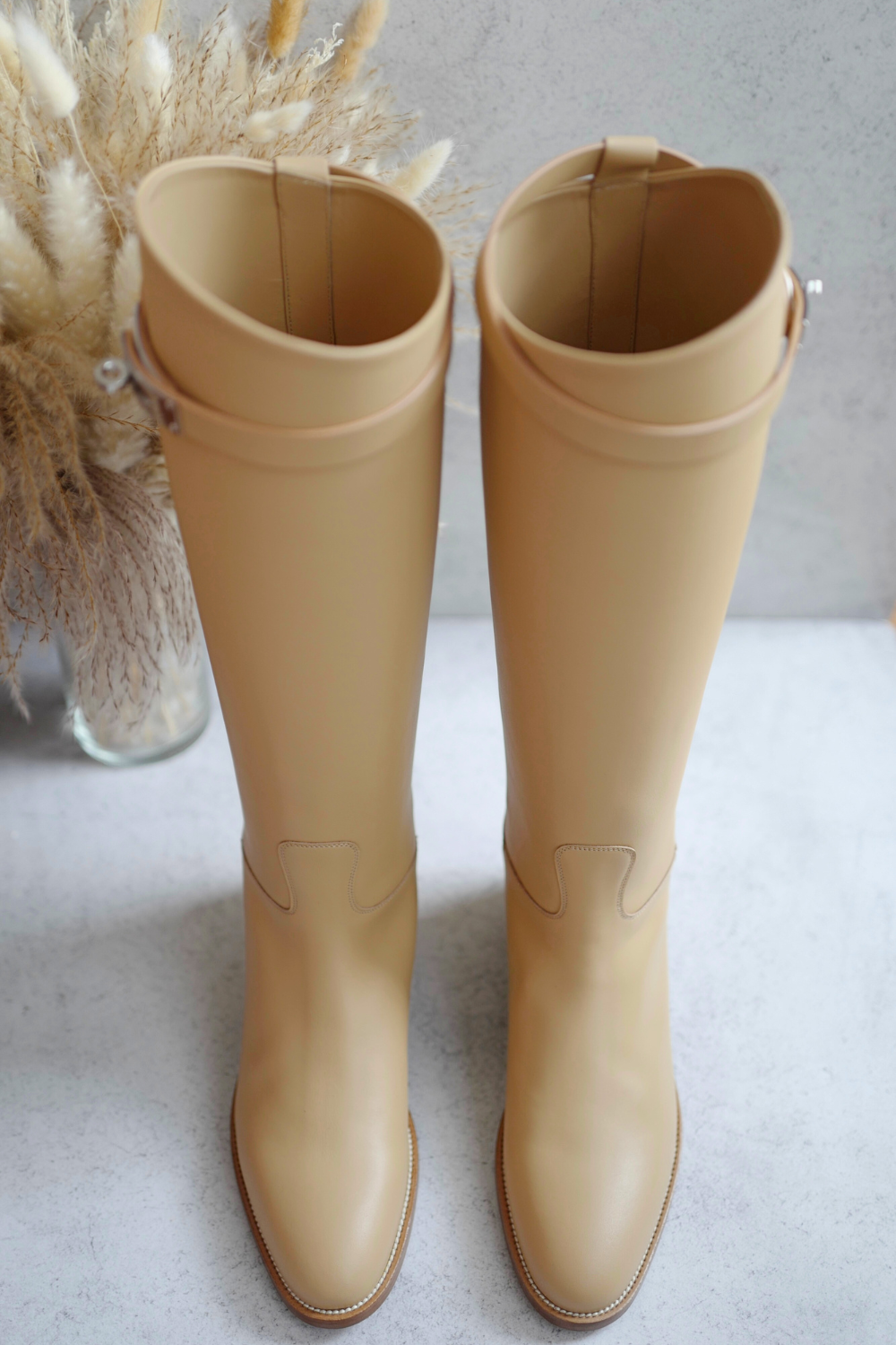 BNIB Hermes Jumping Boot Beige Natura  Size 38