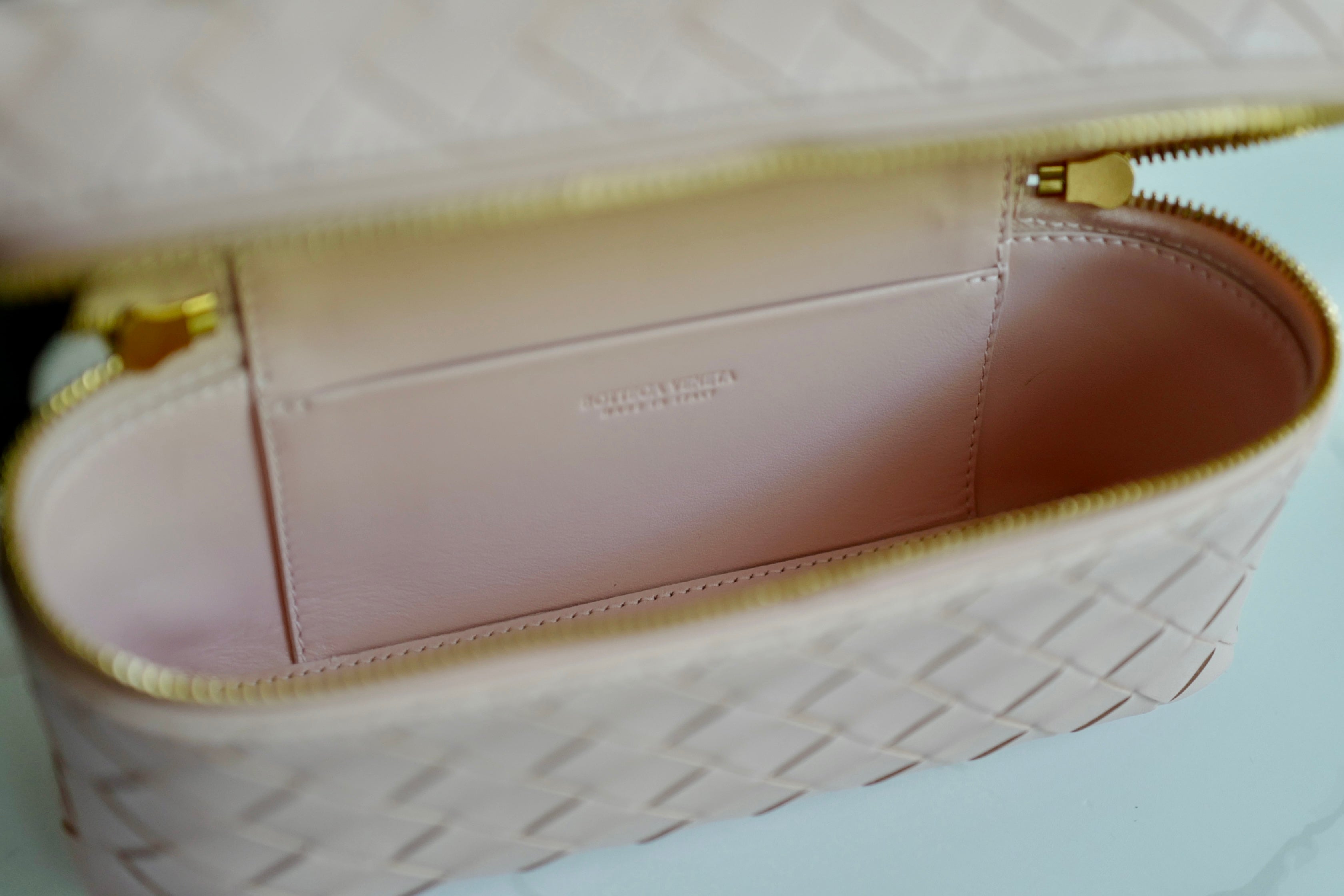 Bottega Veneta Bang Bang Vanity Bag in Cameo Pink NEW