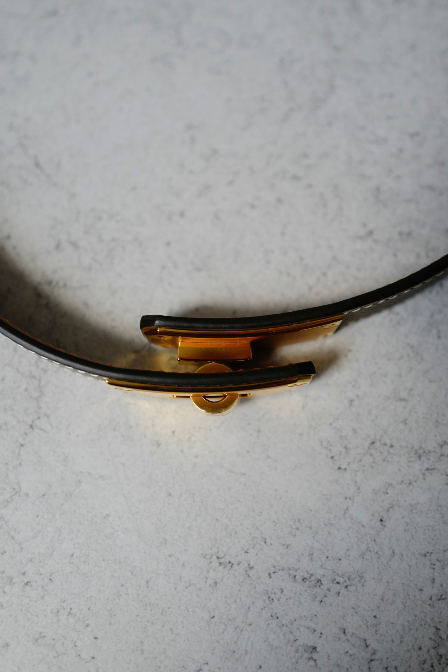 BNIB Hermès Kelly 18 Belt Epsom in Etoupe Gold Hardware 2025