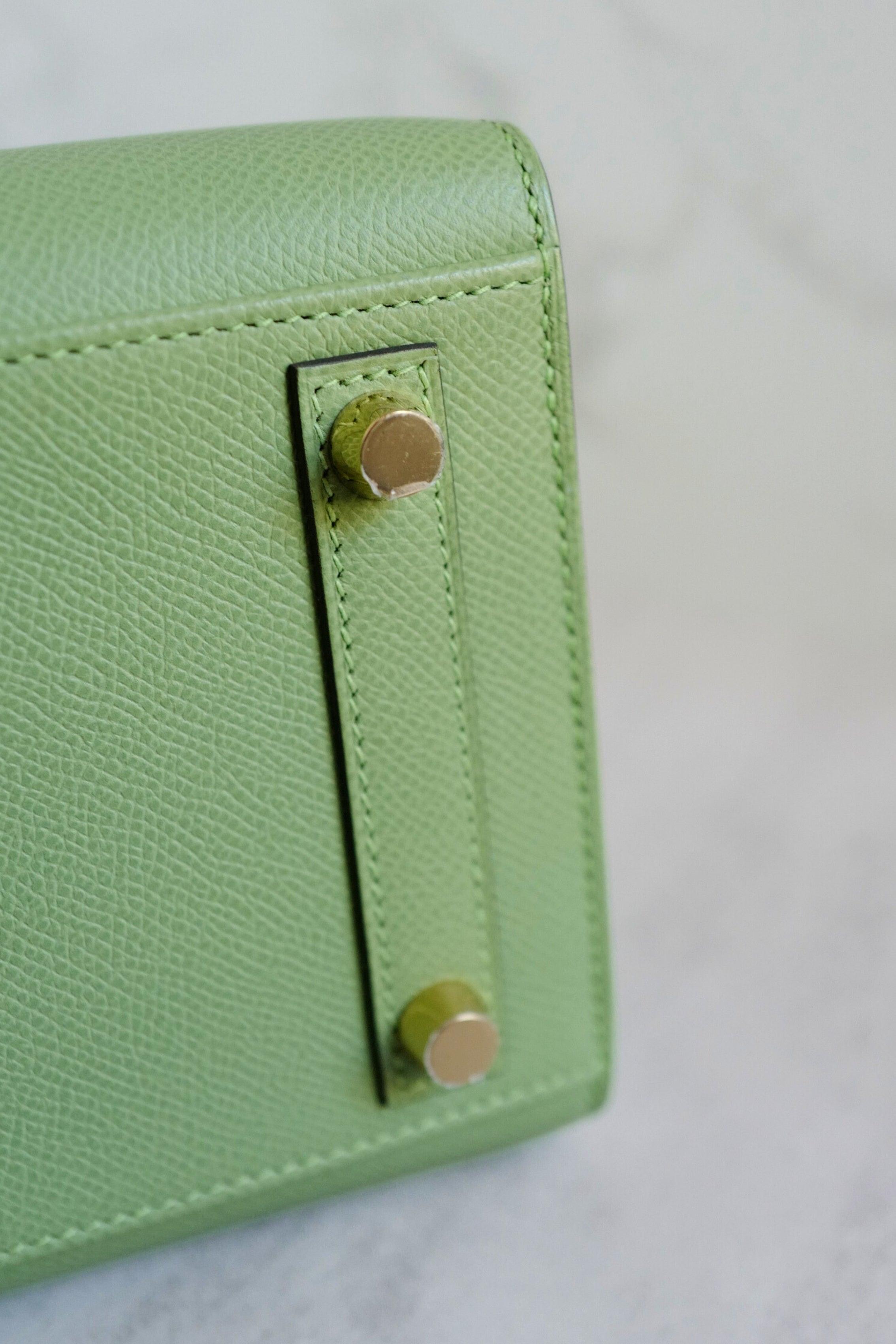 BNIB Hermès Birkin 25 Vert Criquet Epsom Sellier with Gold Hardware