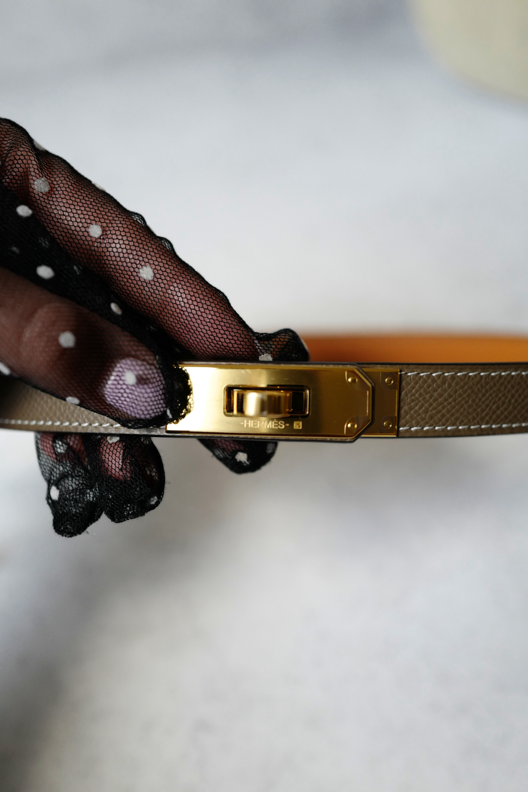 BNIB Hermès Kelly 18 Belt Epsom in Etoupe Gold Hardware 2025