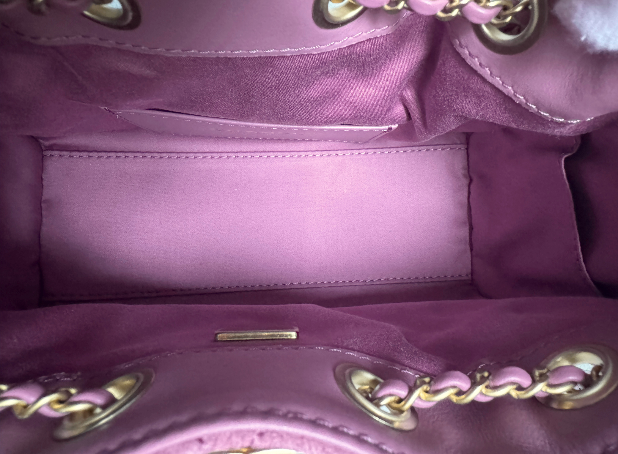 BNIB Chanel 26C Mini Hobo Shoulder Bag in Purple Suede with Gold Hardware
