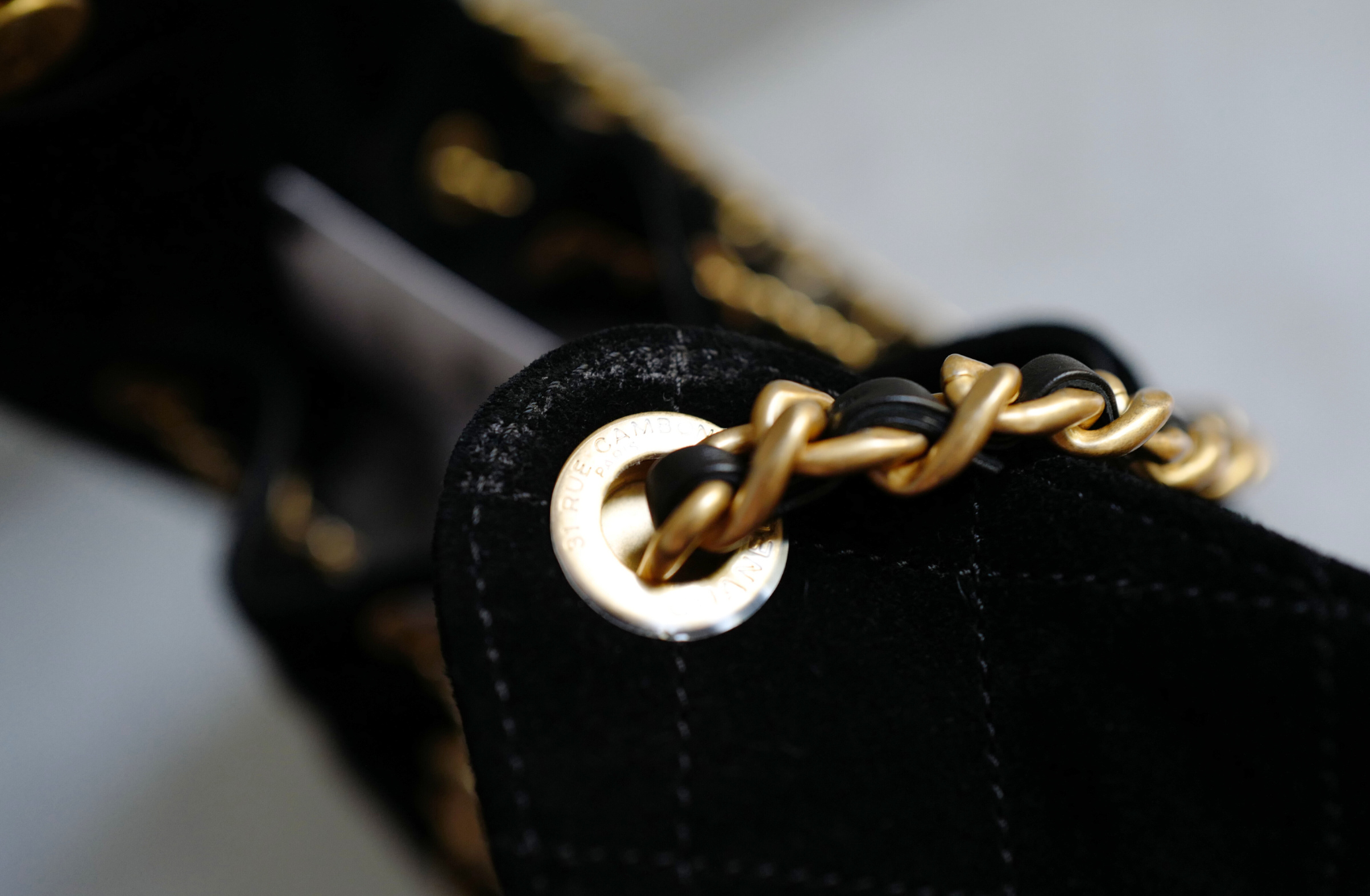 BNIB Chanel 25K Small Hobo Bag Black Suede with Gold Hardware