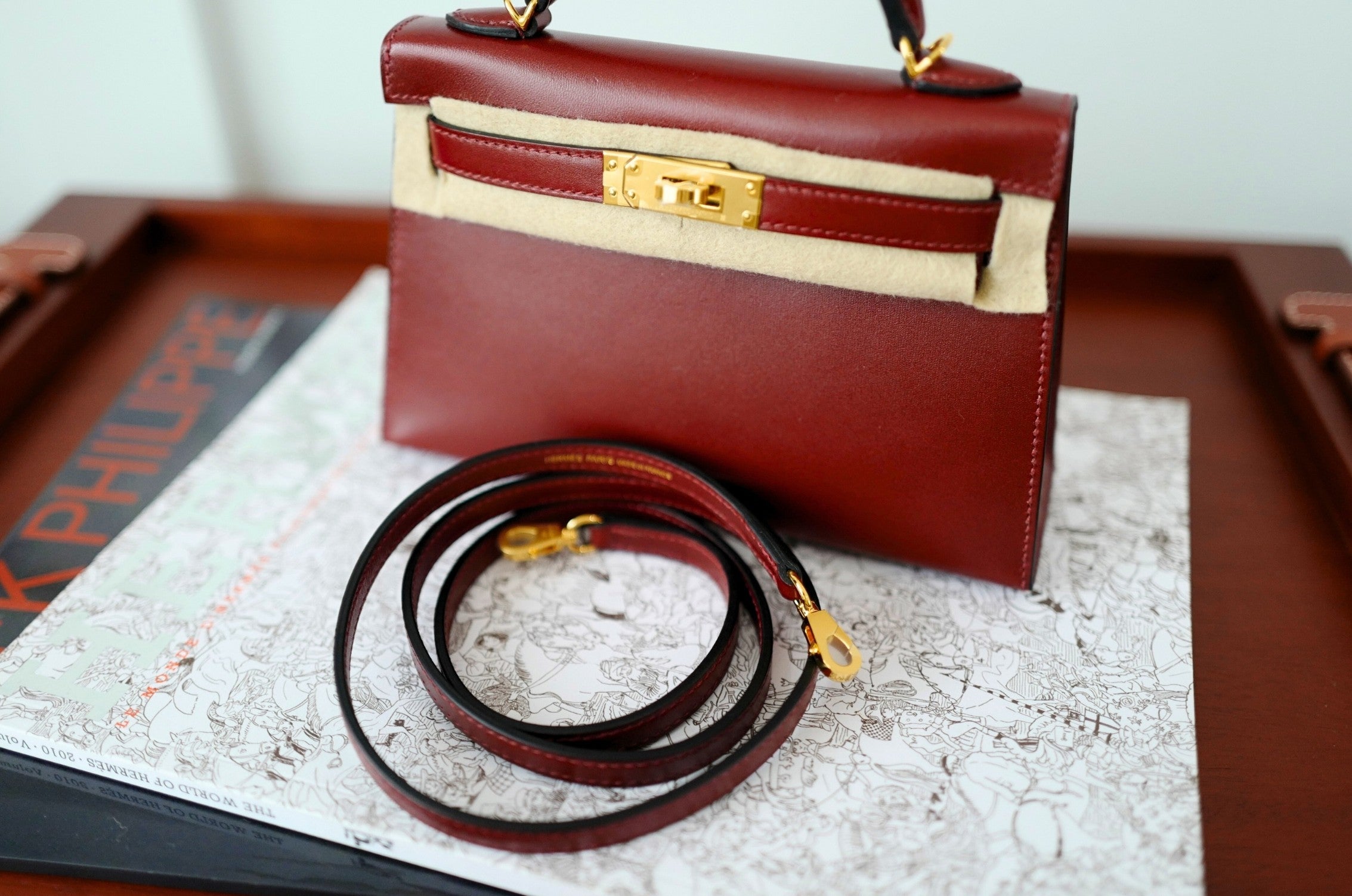 BNIB Hermès Mini Kelly 20 Rouge H Box Calf Leather Gold Hardware K Stamp 2025